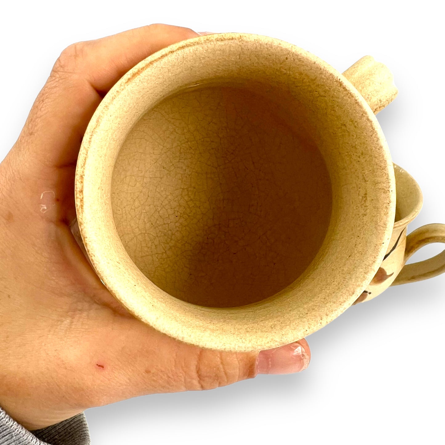 Grashir Pottery Brown Leaf Mug Set of 2