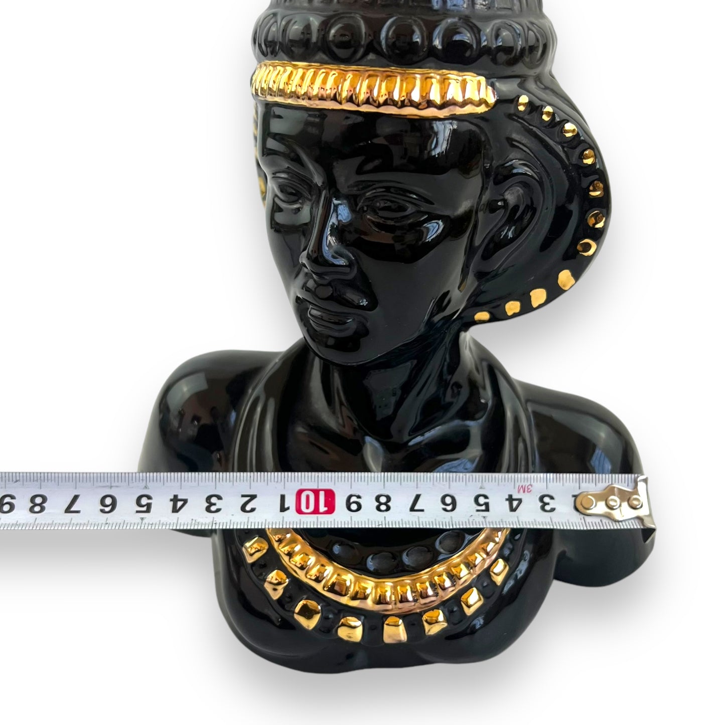 Black and Gold Female Bust Statue