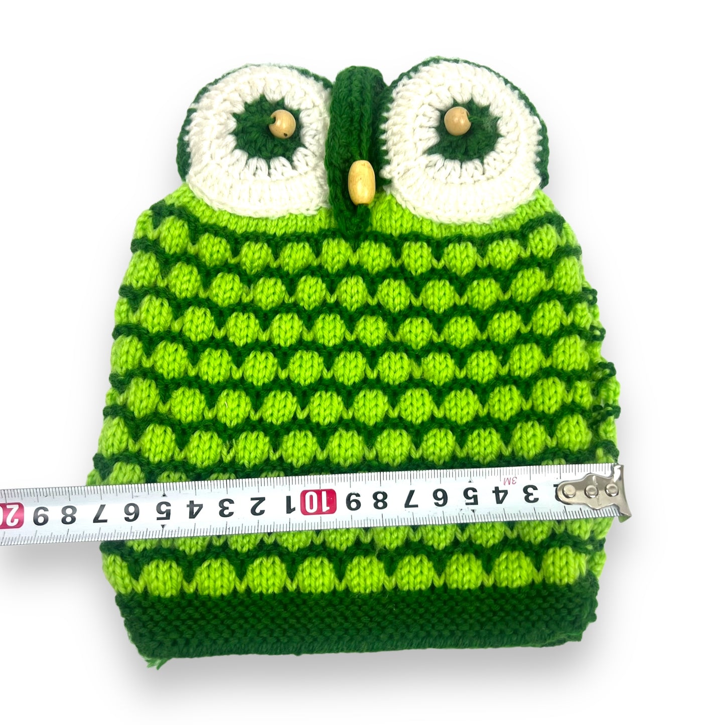 Green Owl Teapot Cozy Crochet Knitted Cover