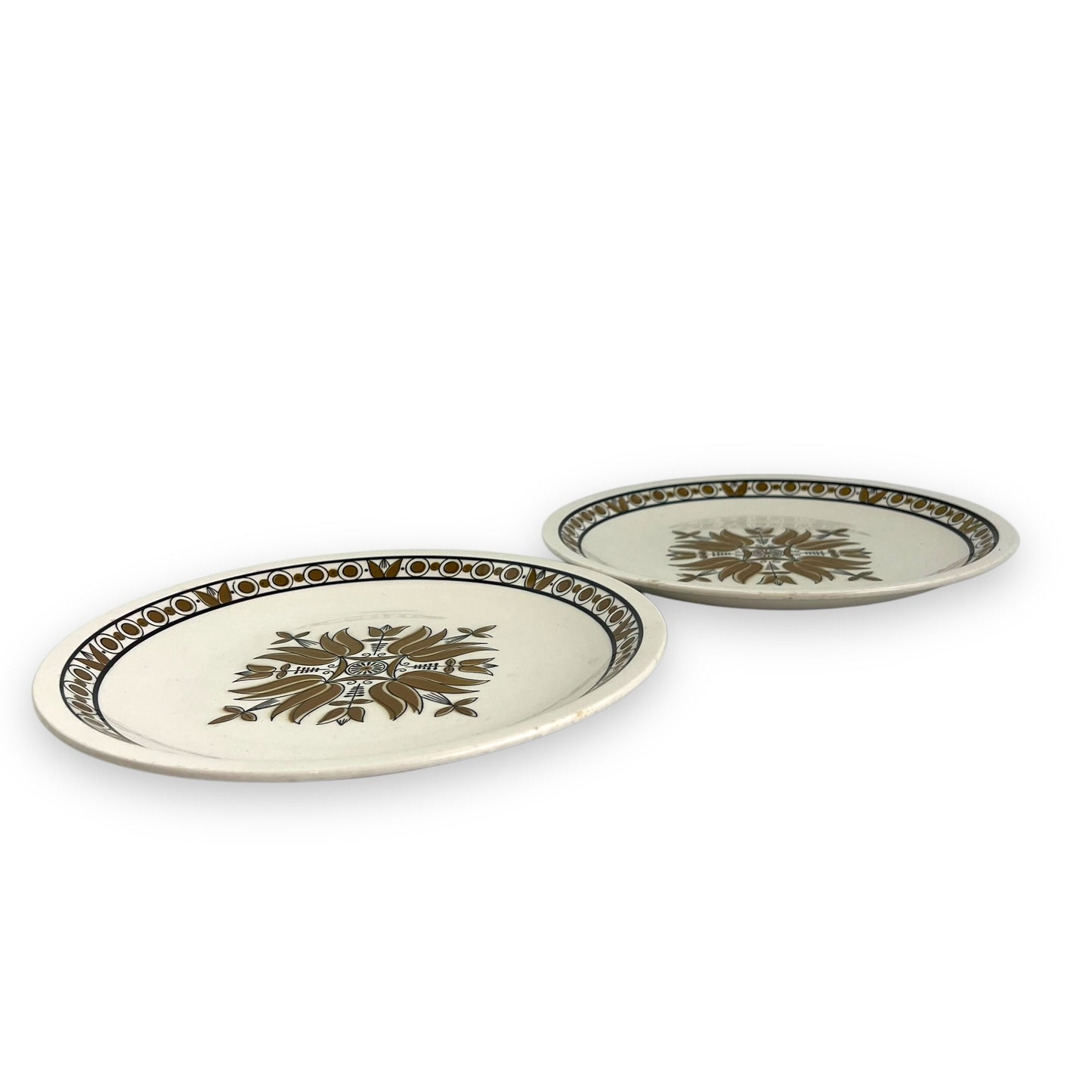 Mikasa Cera-Stone Dinner Plates - Centre Point D804 - Set of 2