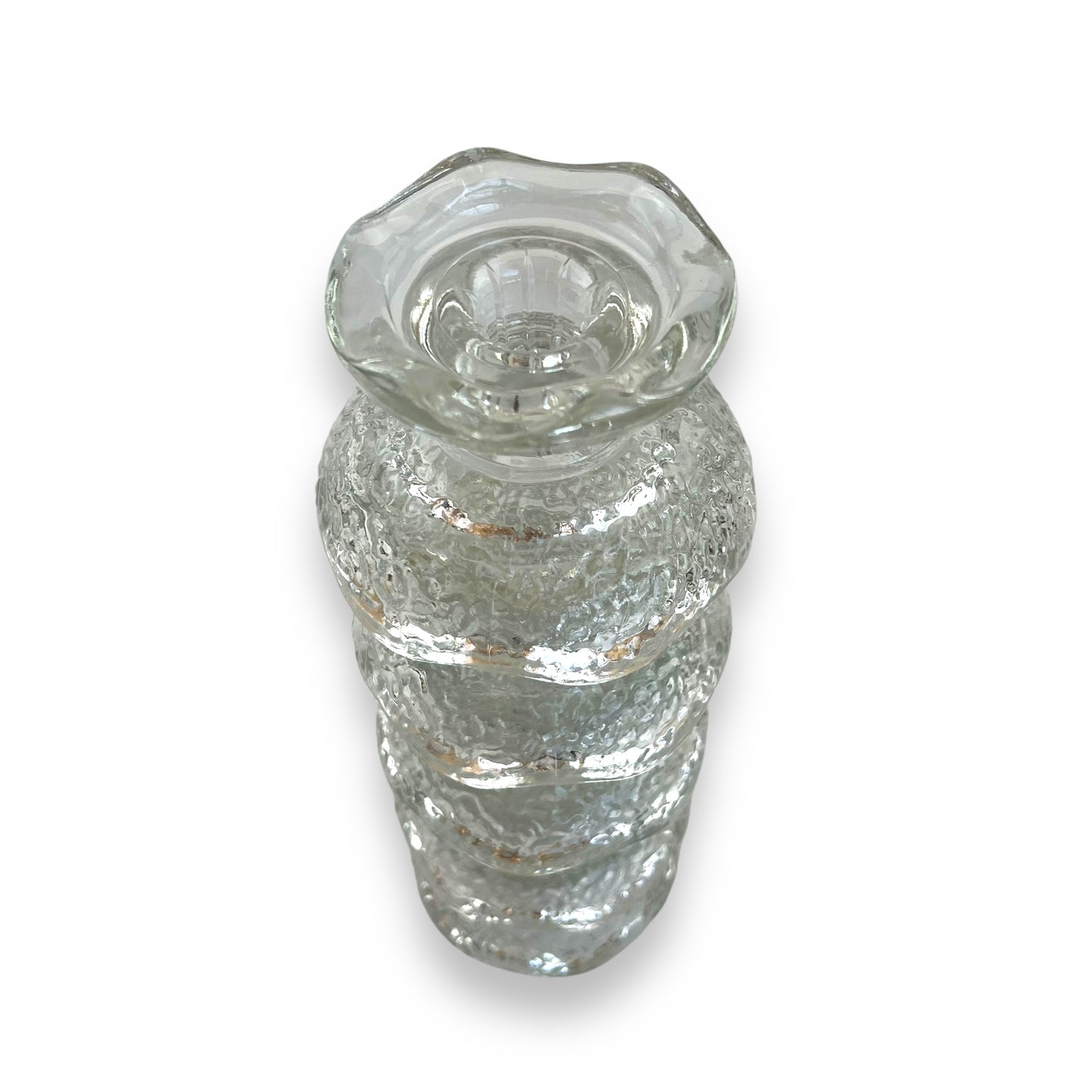 Anchor Hocking Reversible Stackable Pebble Glass Candle Holders Set Of 5