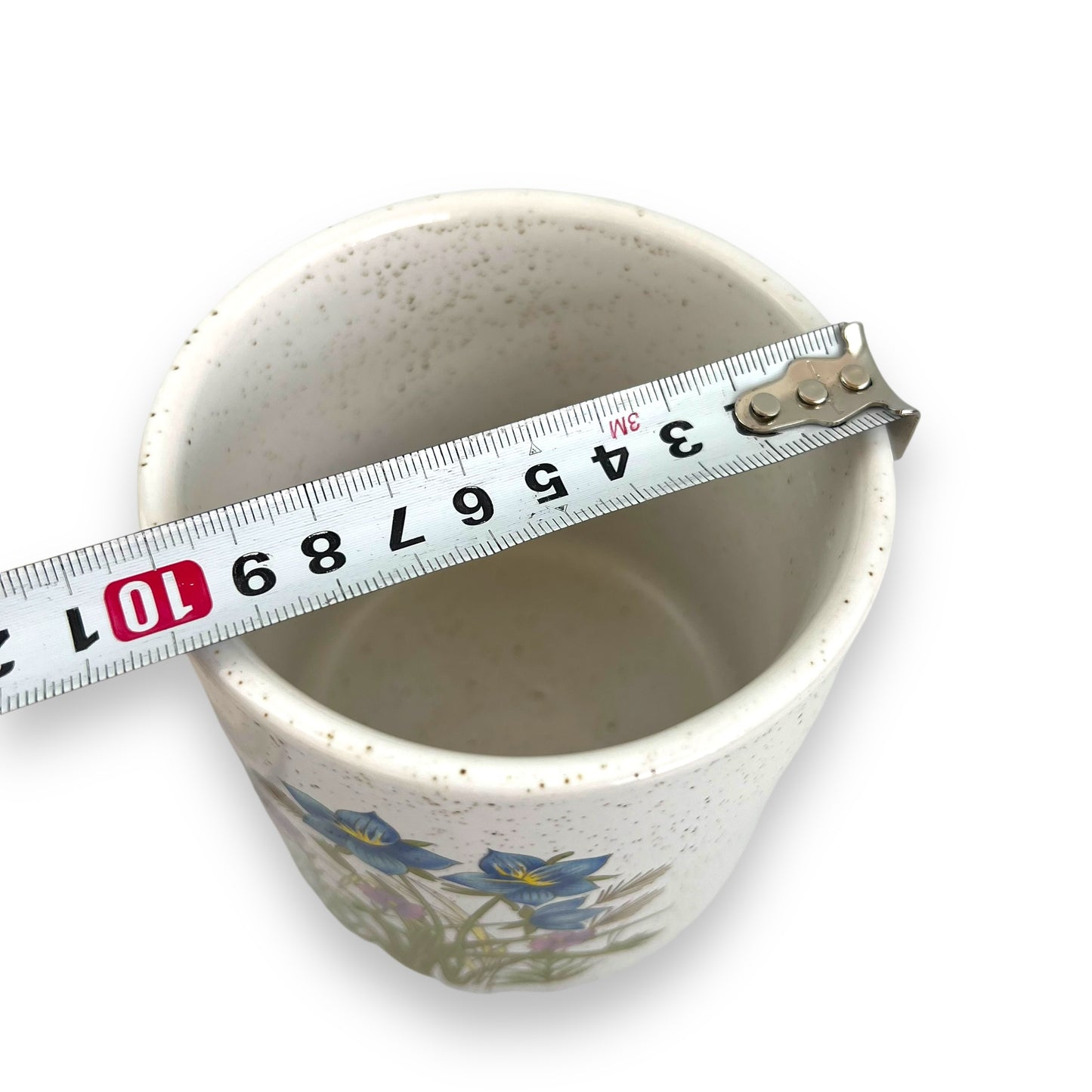 Blue and Purple Flower Canister with lid