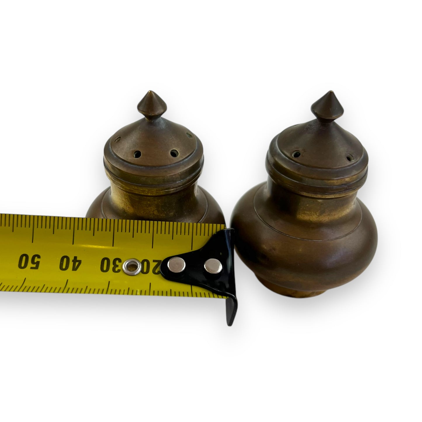Brass Condiment Shaker Pair