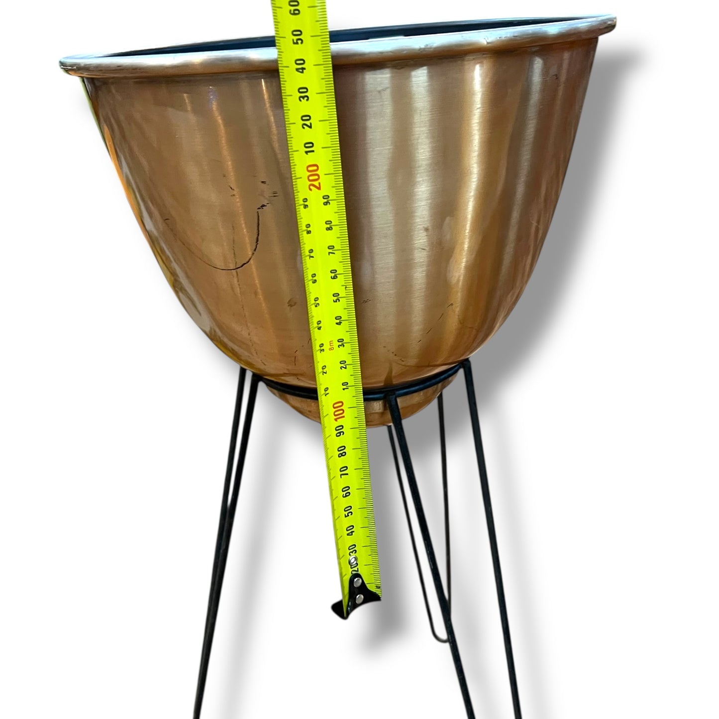 Anodised Metal Planter on Hairpin Stand