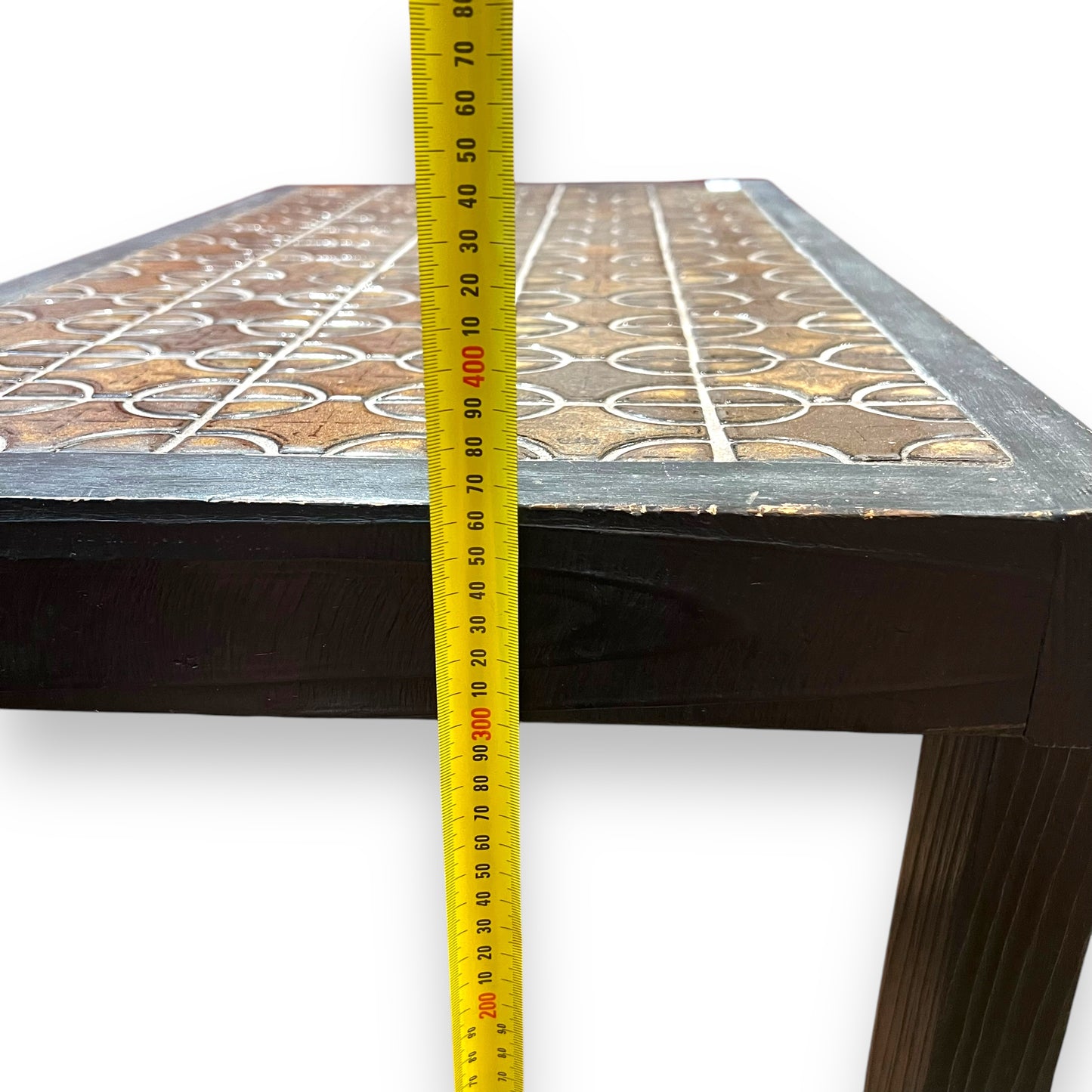Black With brown tiles coffee table