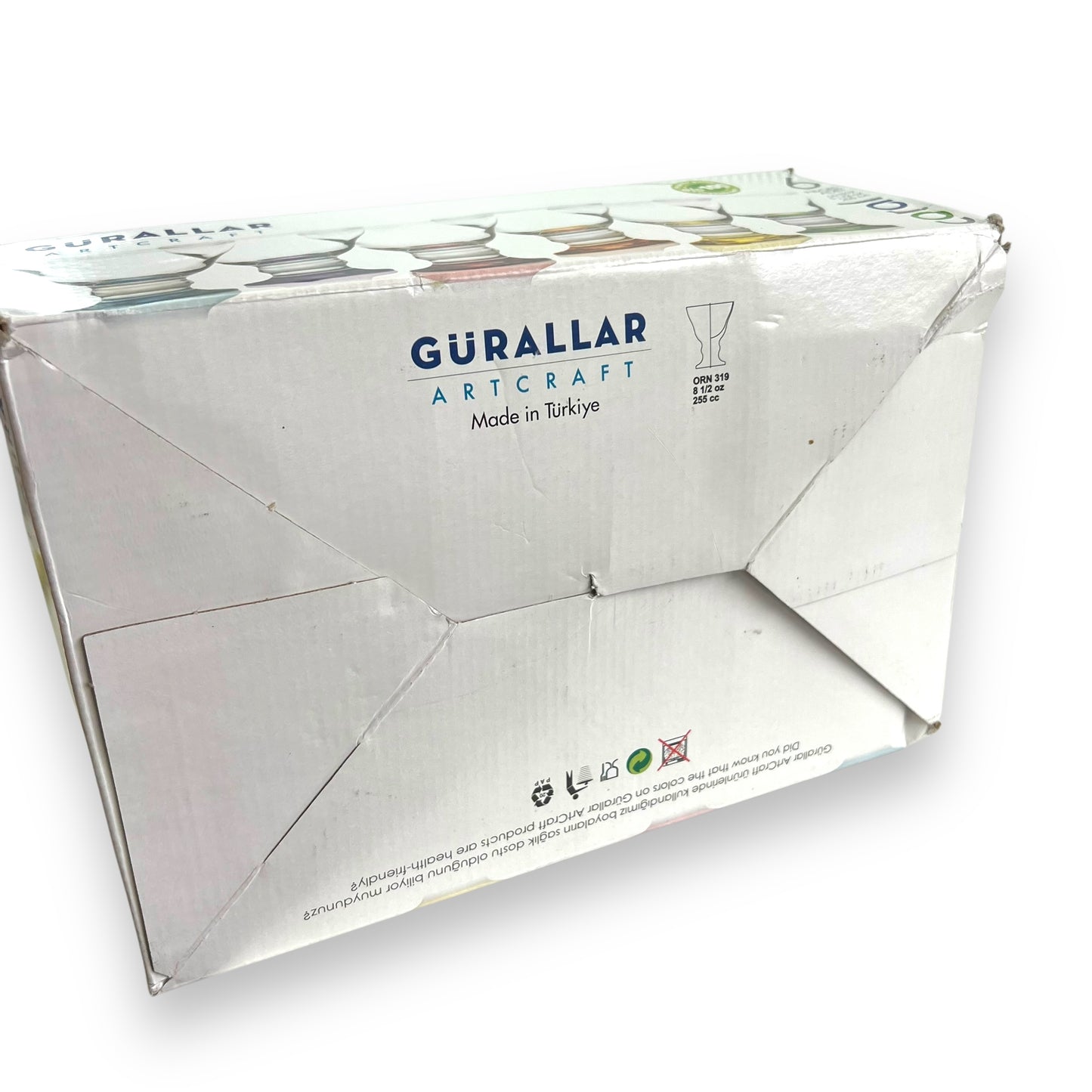 Gurallar Coloured Glass Set of 6 - Made in Turkey