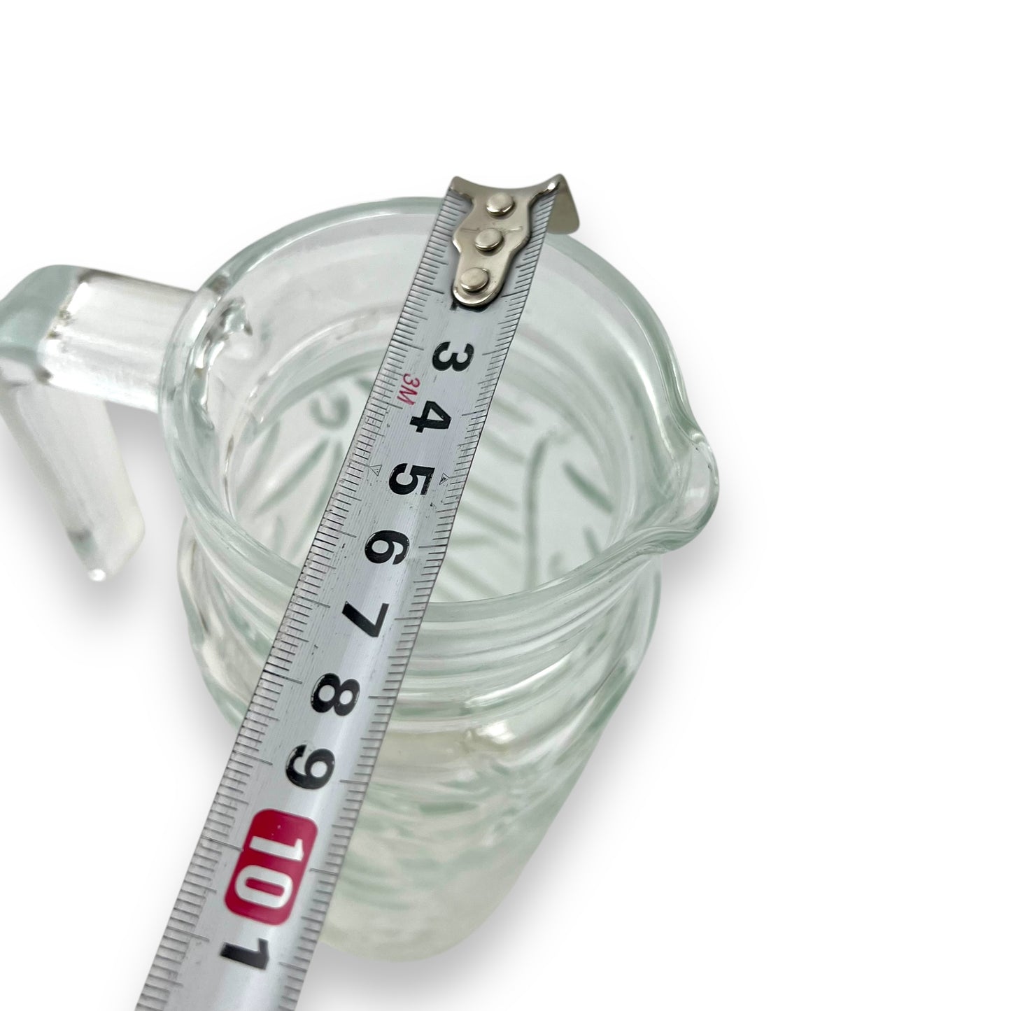 Clear Glass Jug Leaf Pattern