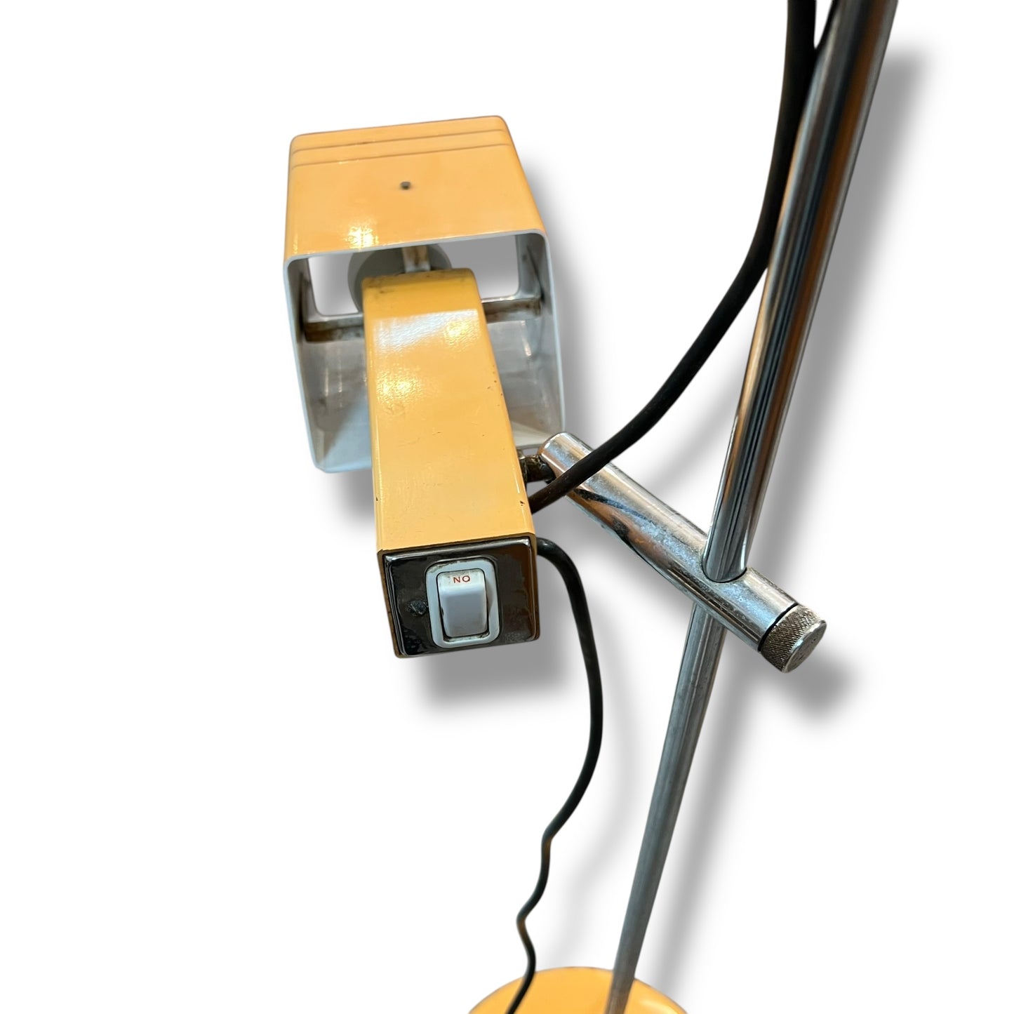 Orange Adjustable Twin Spotlight Floor Lamp