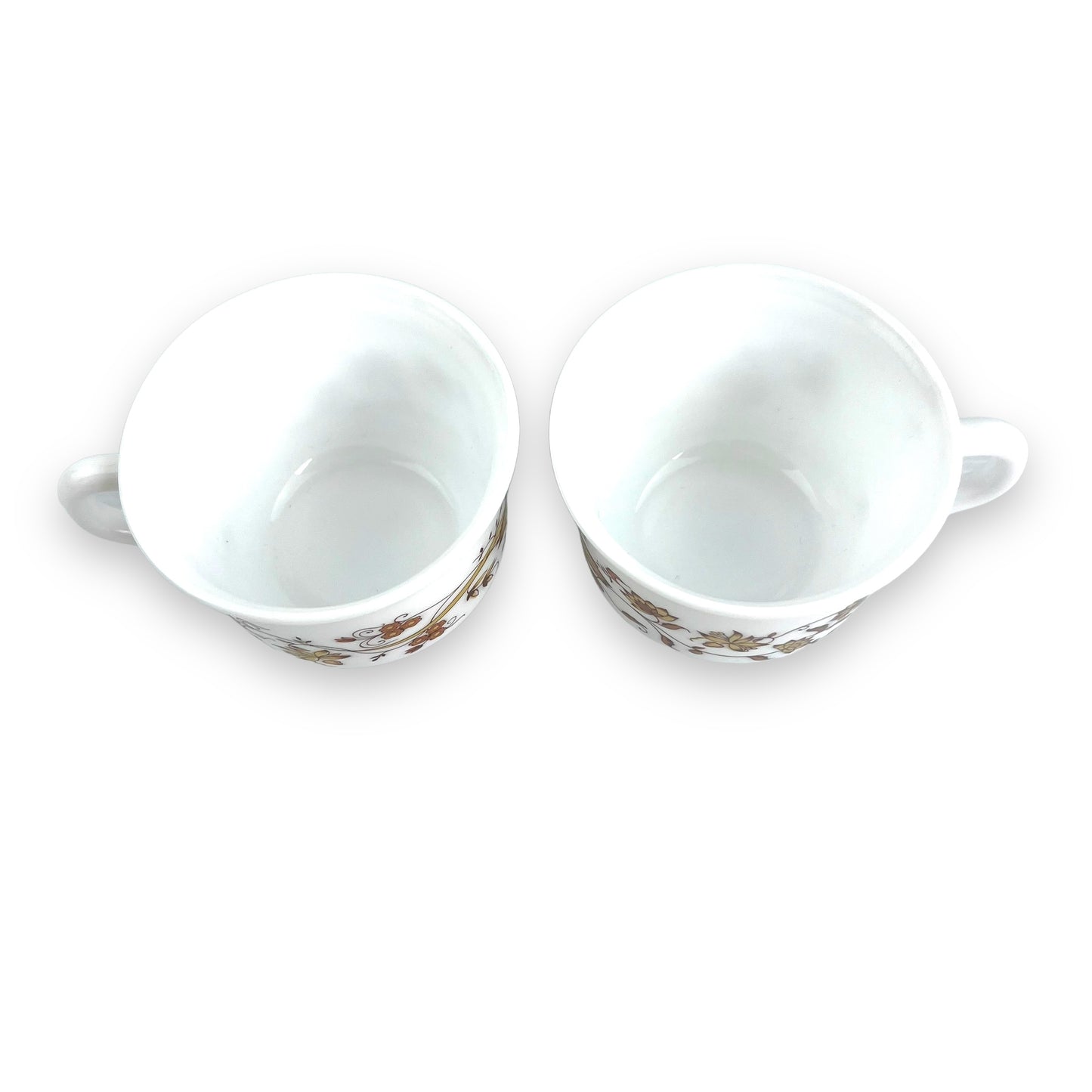 Arcopal Brown Onion Pattern Cup Set of 2
