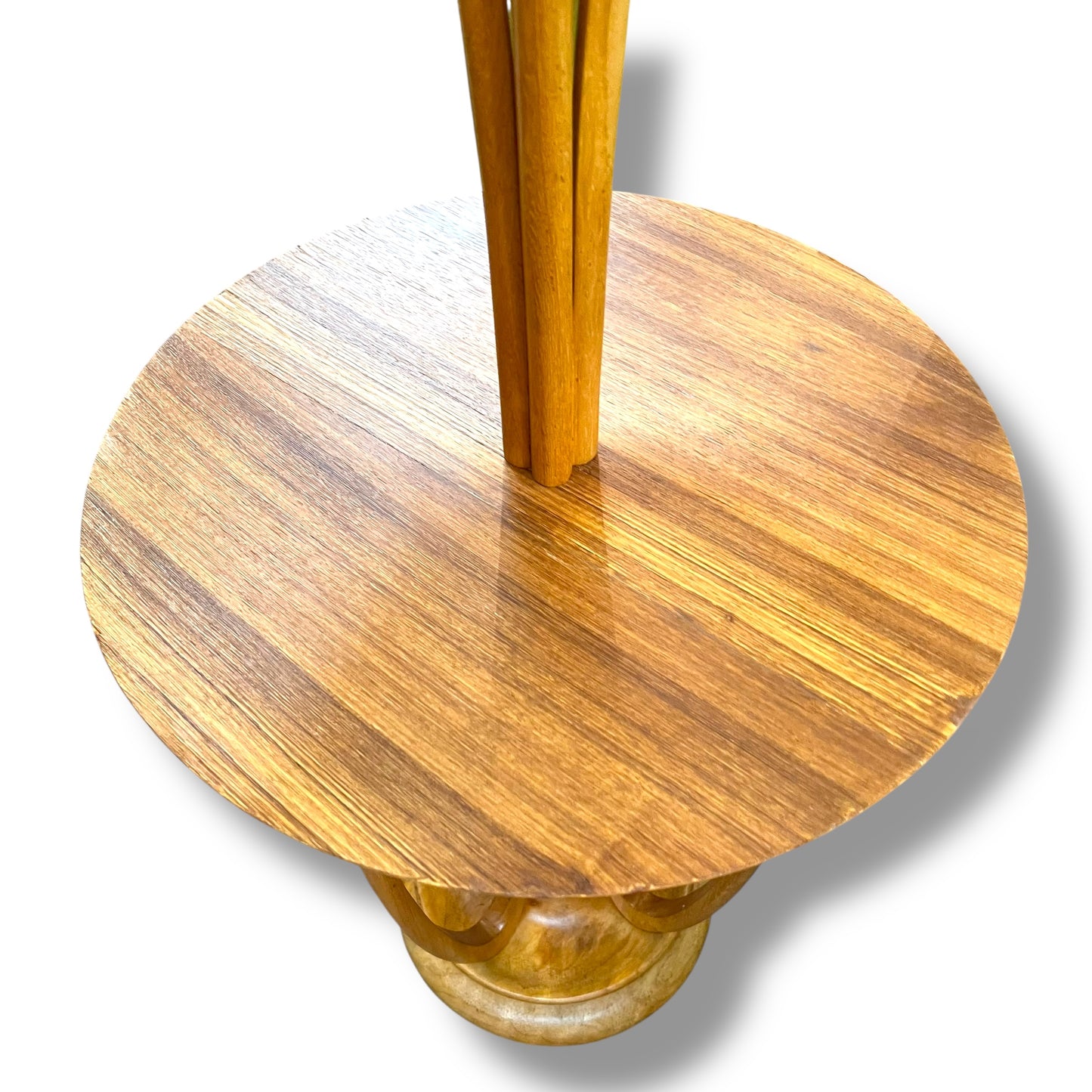 Atomic Floor Lamp with Built-In Table & Atomic Print Shade