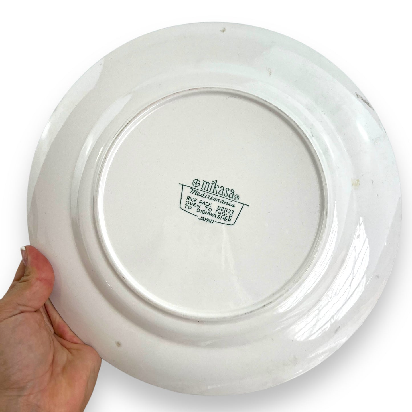 Set of 5 Mikasa Mediterrania Dinner Plates - Rick Rack Pattern - Made in Japan
