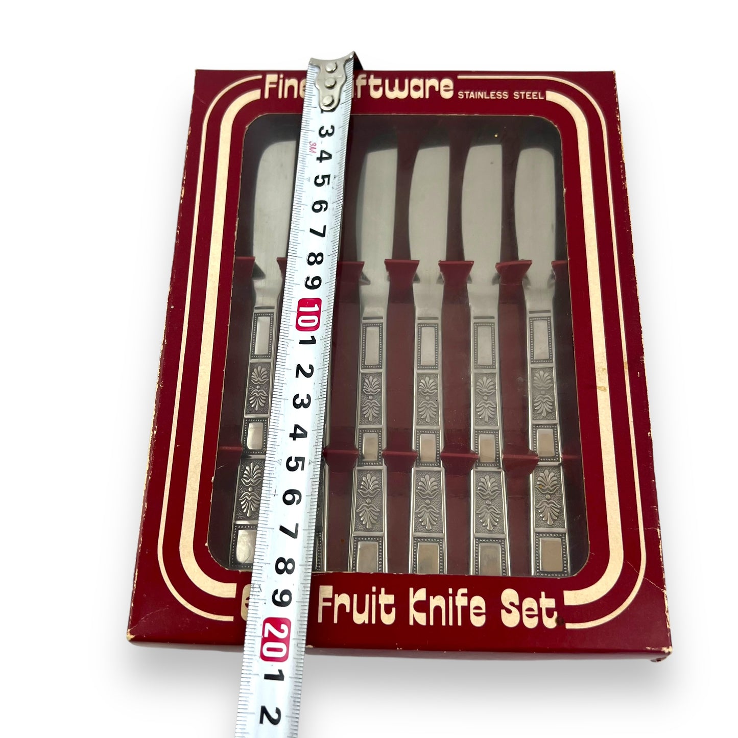 Vintage 6-Piece Stainless Steel Fruit Knife Set in Original Gift Box