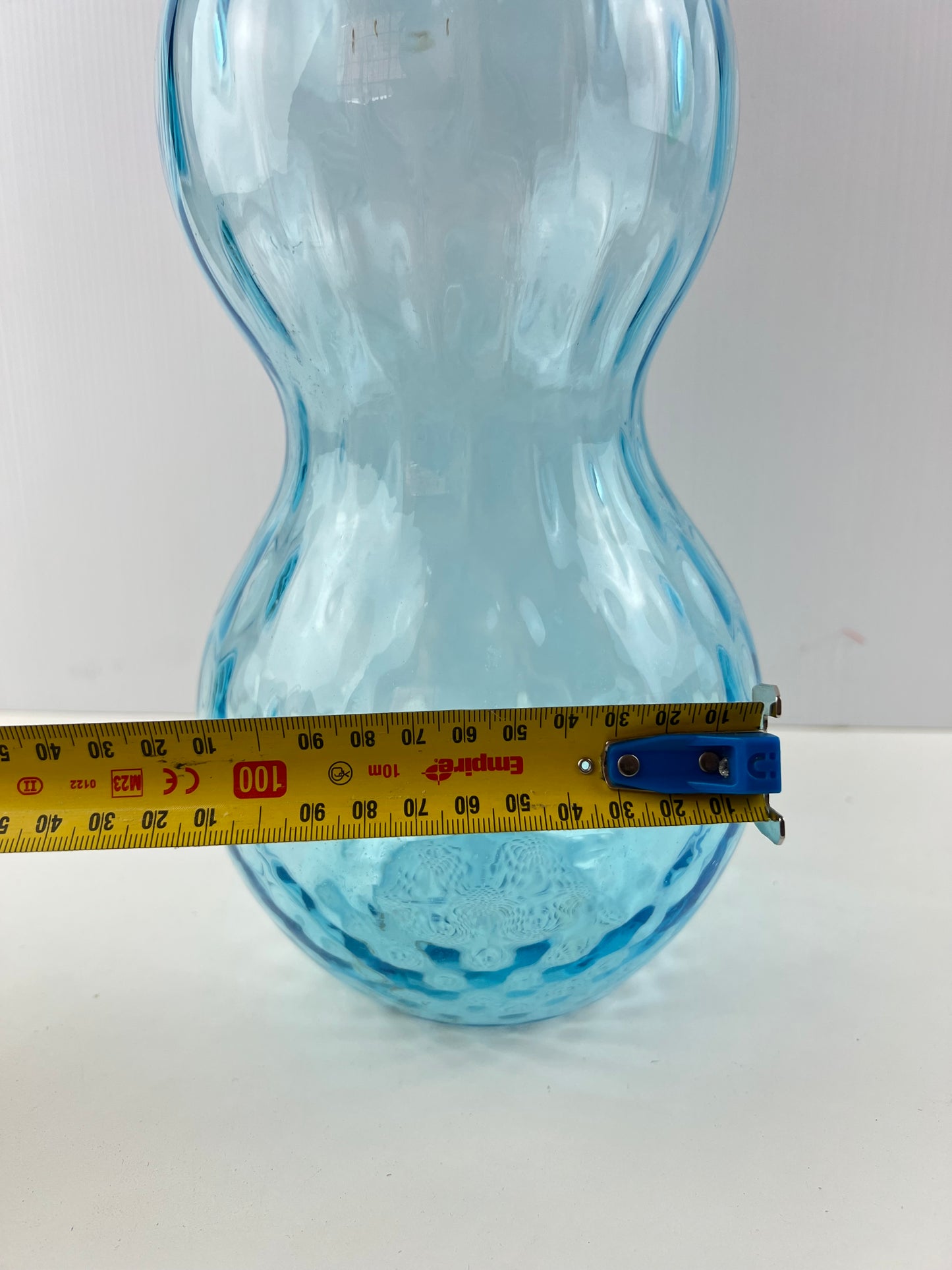 Toscany triple gourd blue glass genie bottle