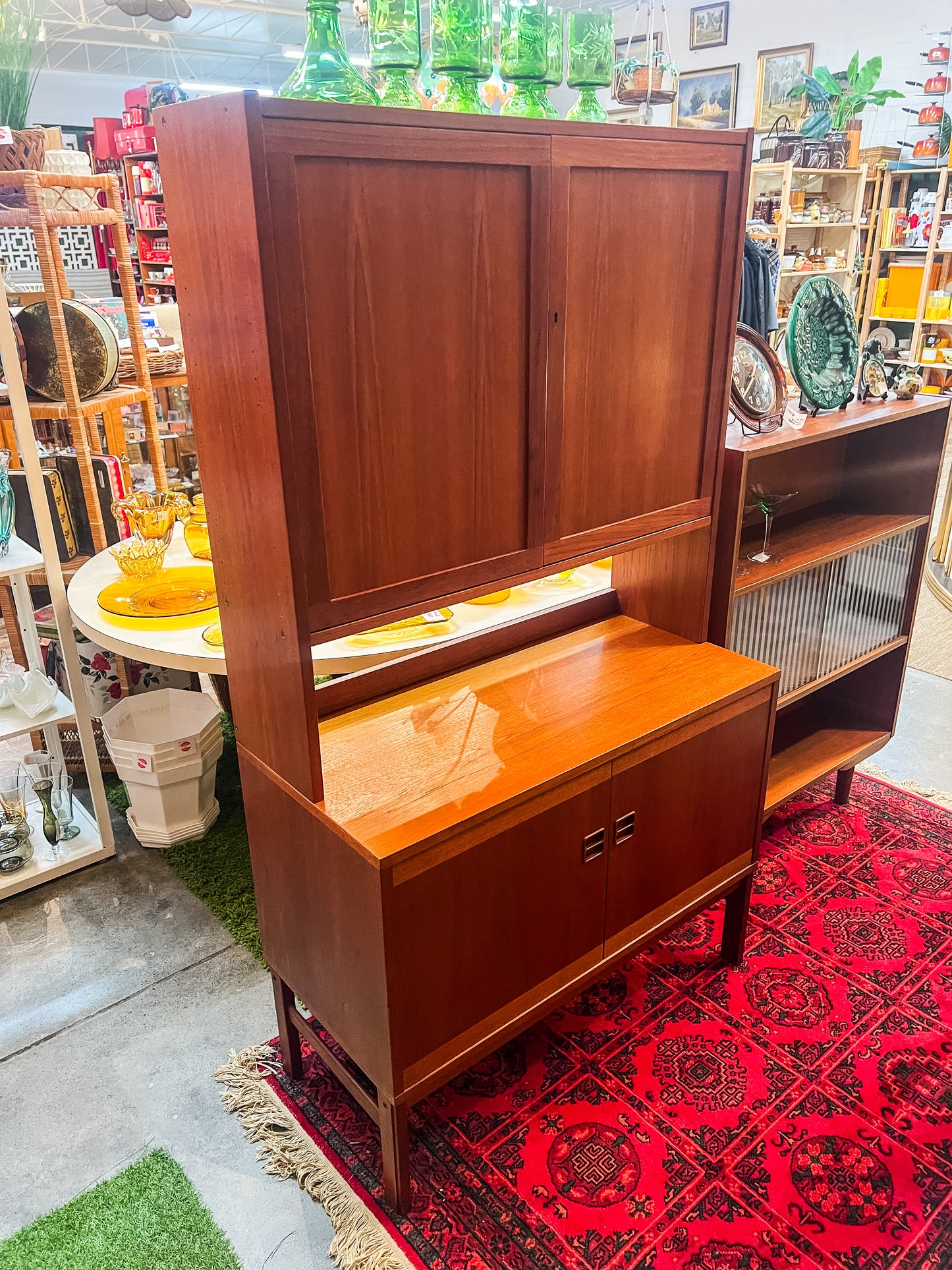 Mid-Century Teak Shelf & Bar Cabinet – Carl Johansson for Bogaryds, 1960s/70s