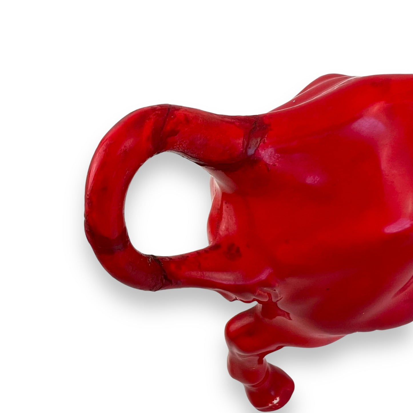 Red Ceramic Bull Figurine – Mid-Century Decorative Collectible