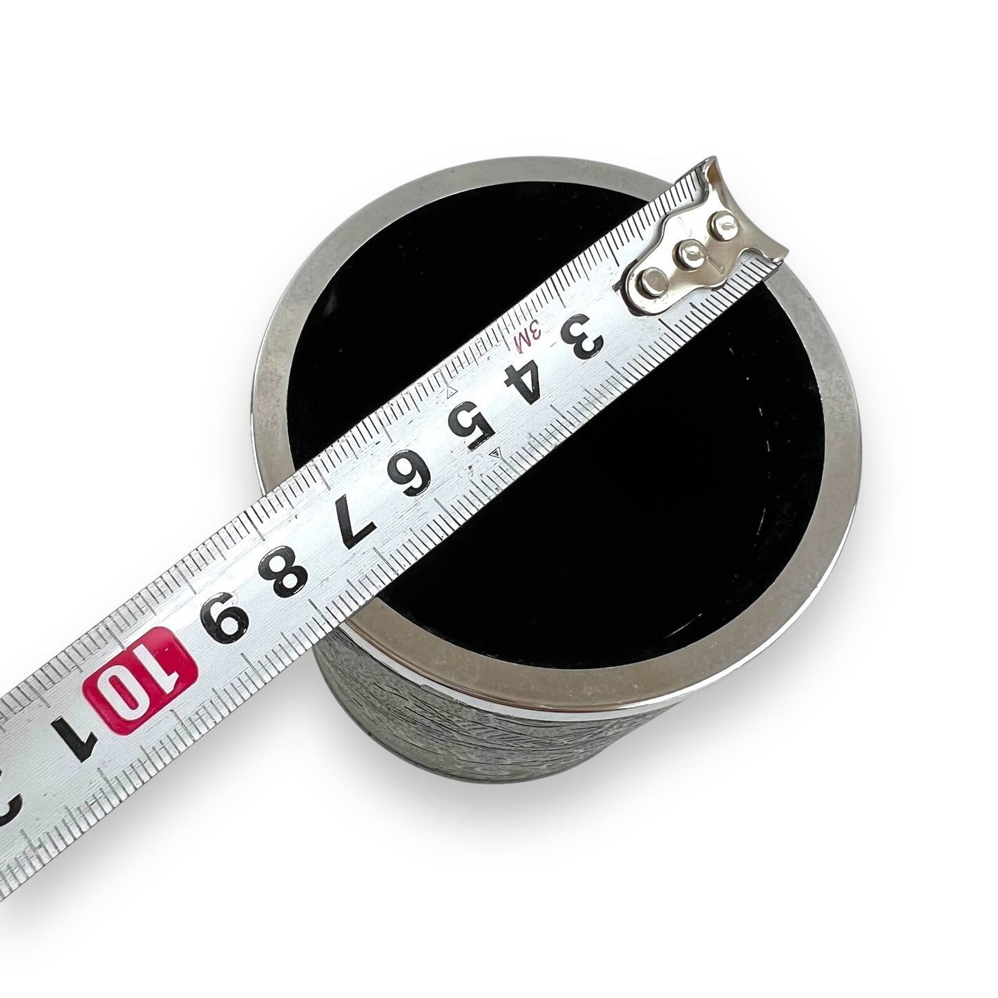 Pen Holder with Embossed Map and Chrome Accents