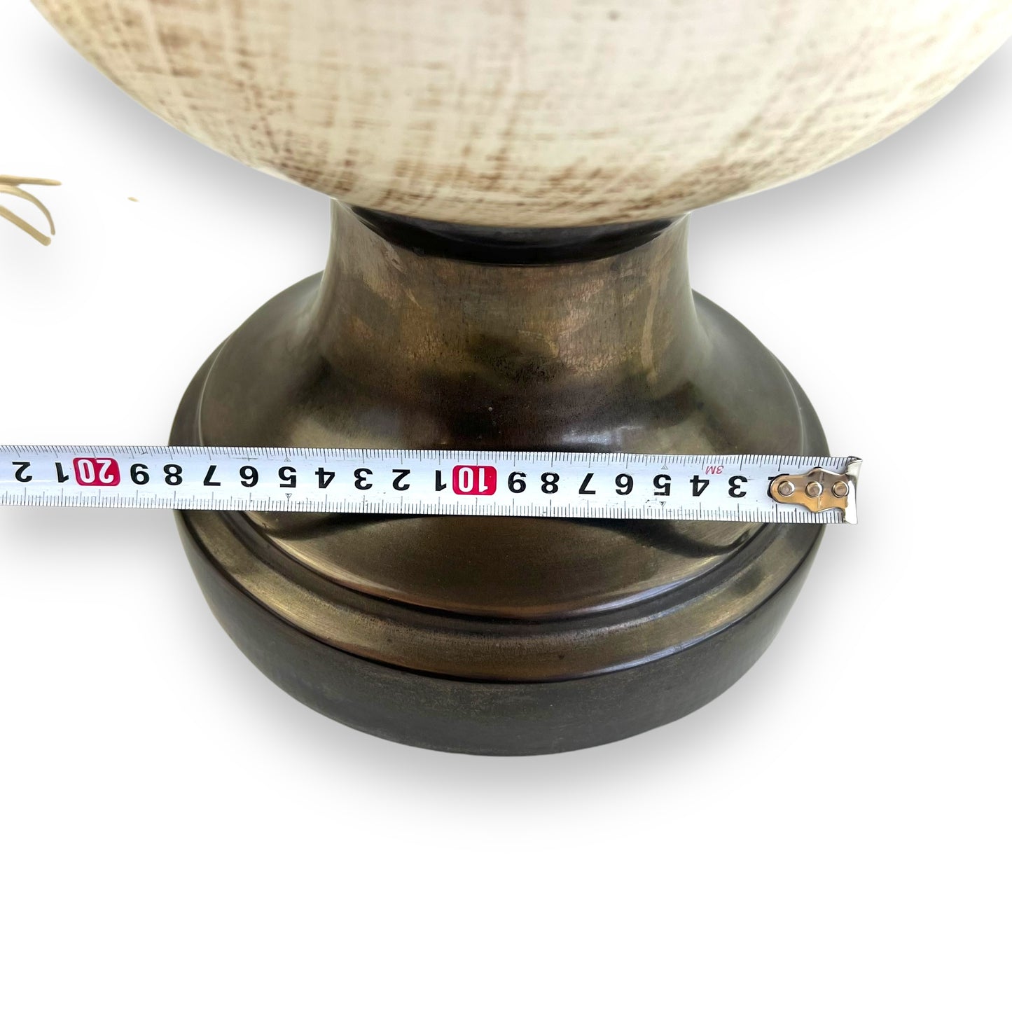 Large Brown and Cream Lamp with shade