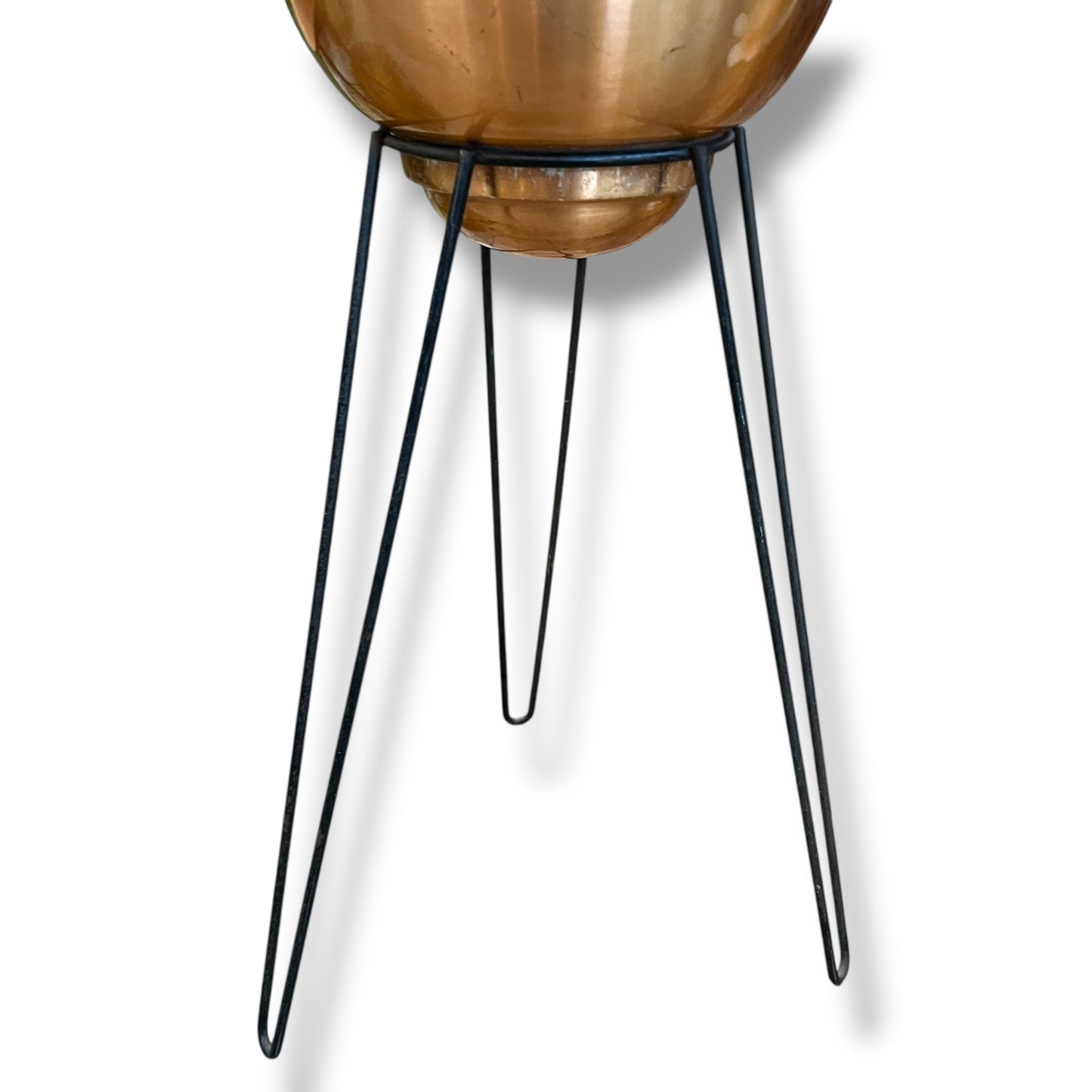 Anodised Metal Planter on Hairpin Stand