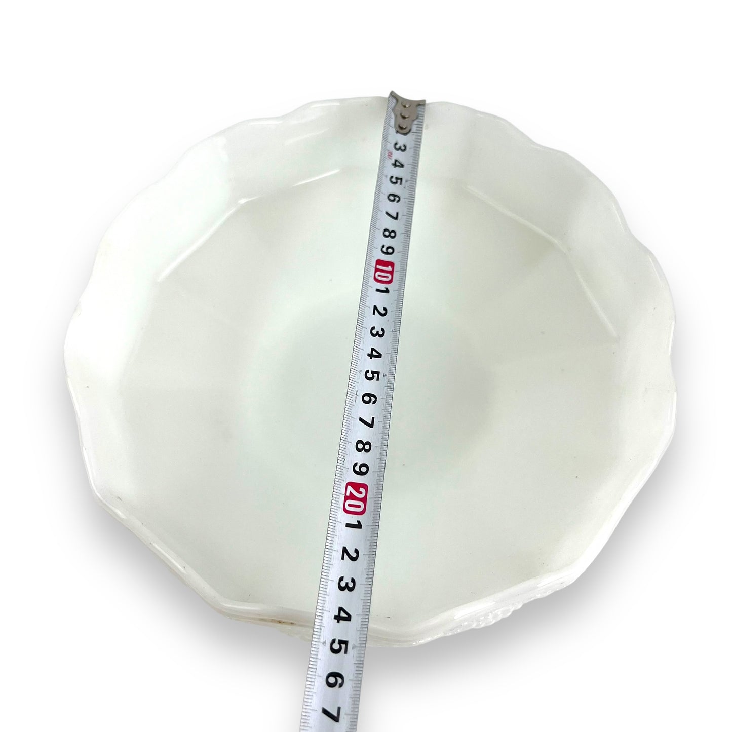 Anchor Hocking White Milk Glass Grape pattern bowl