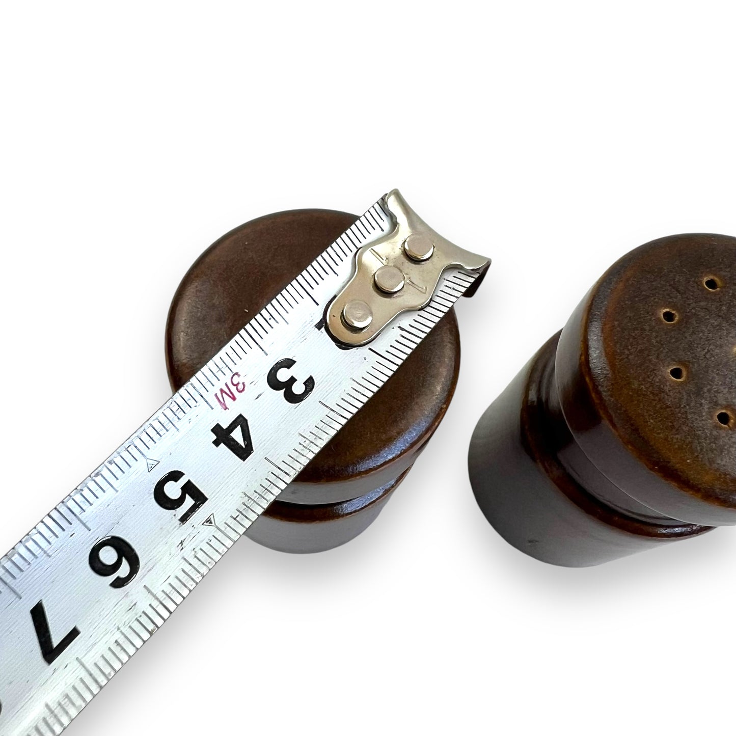 Stoneware Salt & Pepper Shakers – Brown Glazed Ceramic