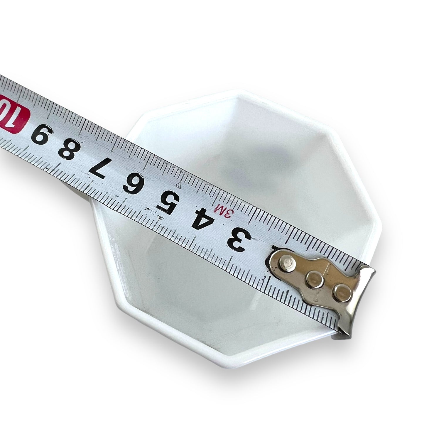 Arcopal France White Octagon Tea Cup & Saucer with Black Pink & yellow flowers set of 4 with plates