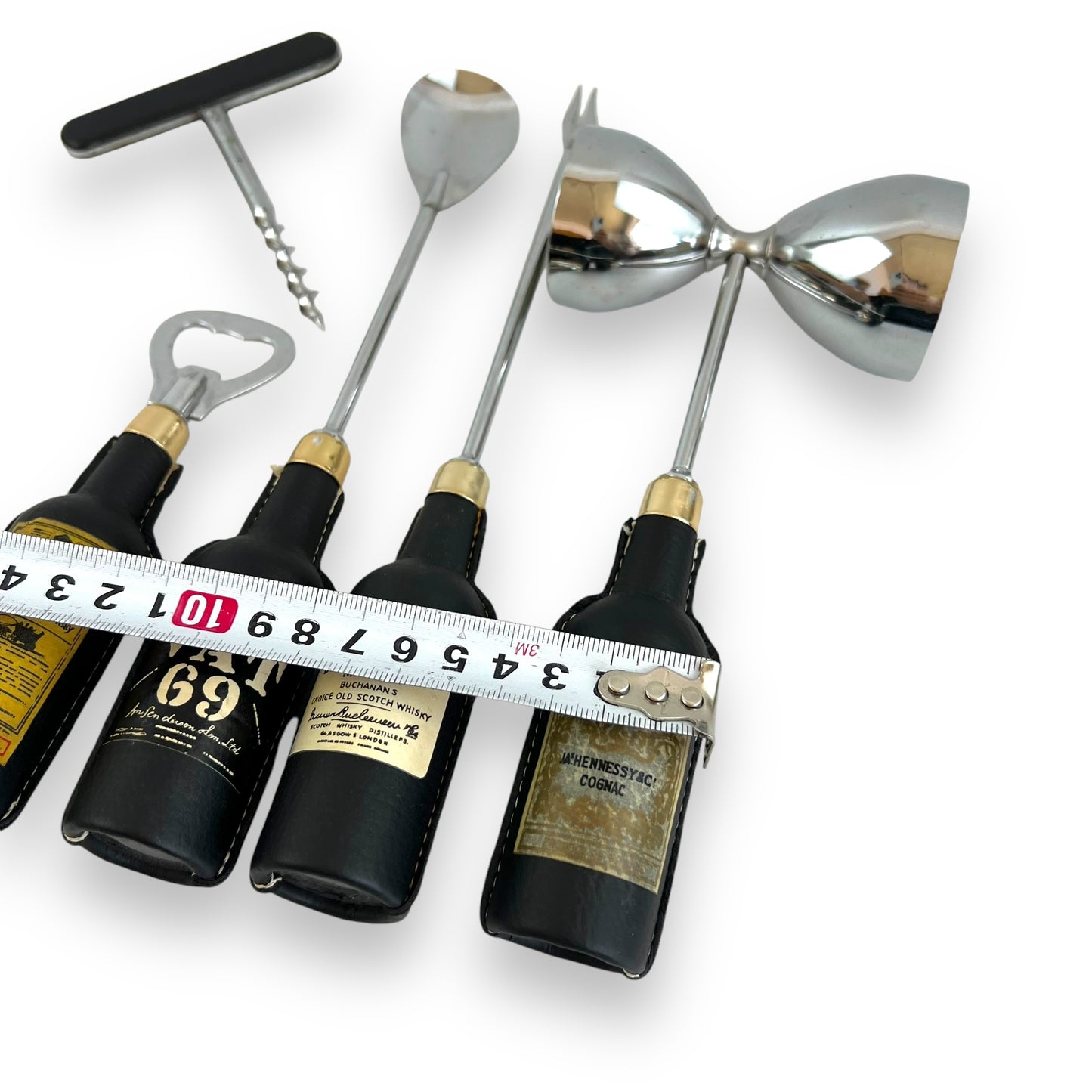 Leather Handle Bar Utensil Set