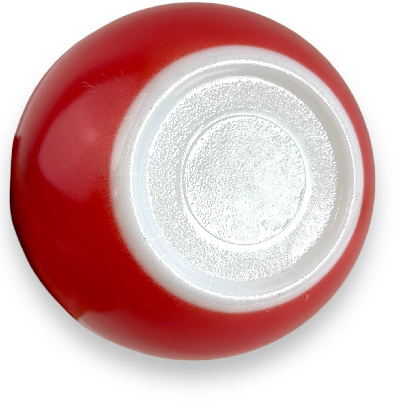 Red Glass Mixing Bowl