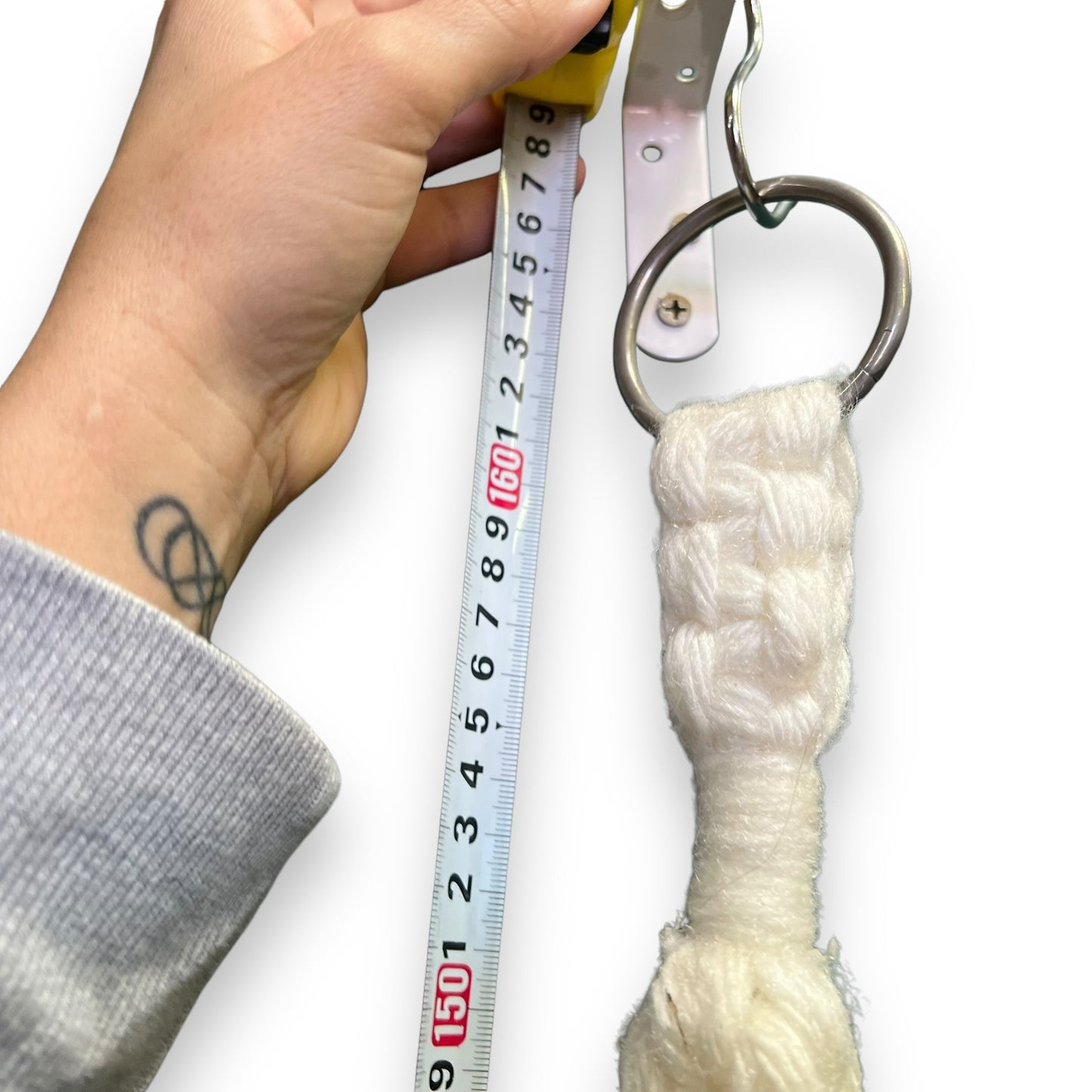 White Macrame Double Plant Pot Hanger