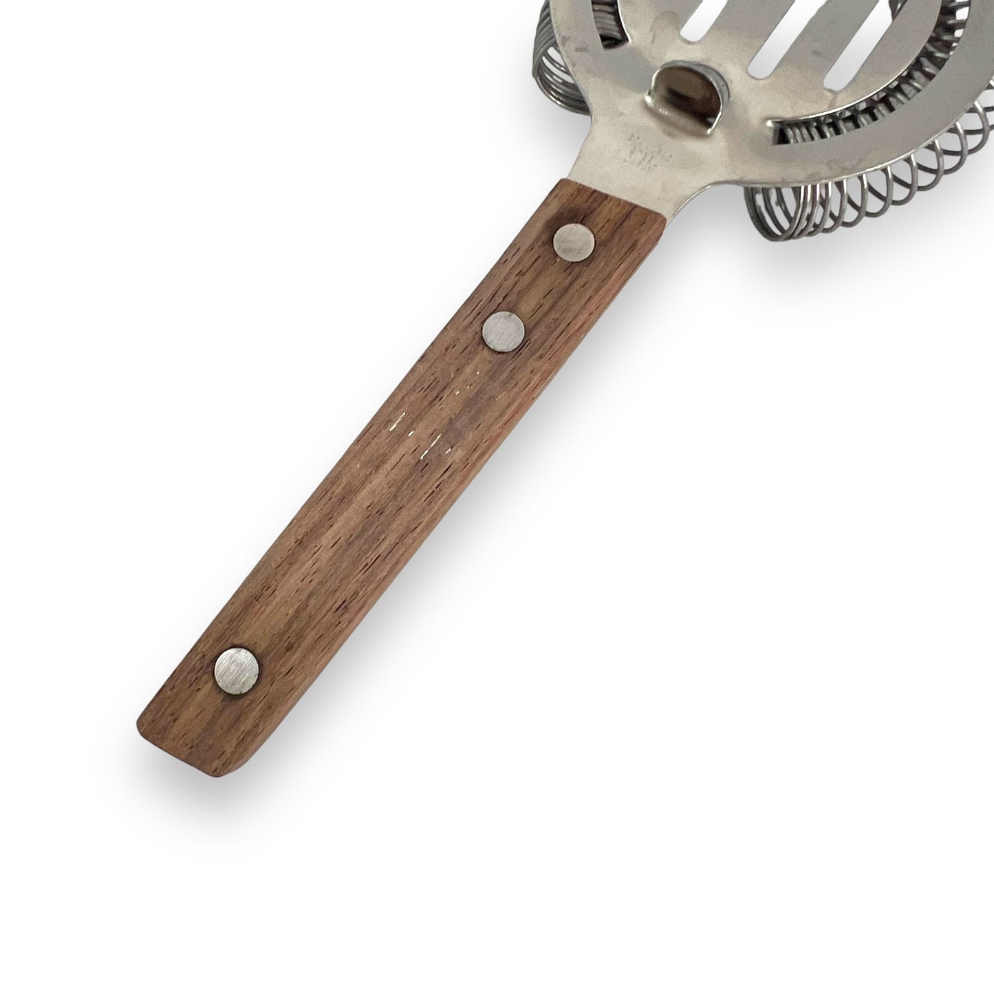 Stainless Steel wood handle cocktail strainer