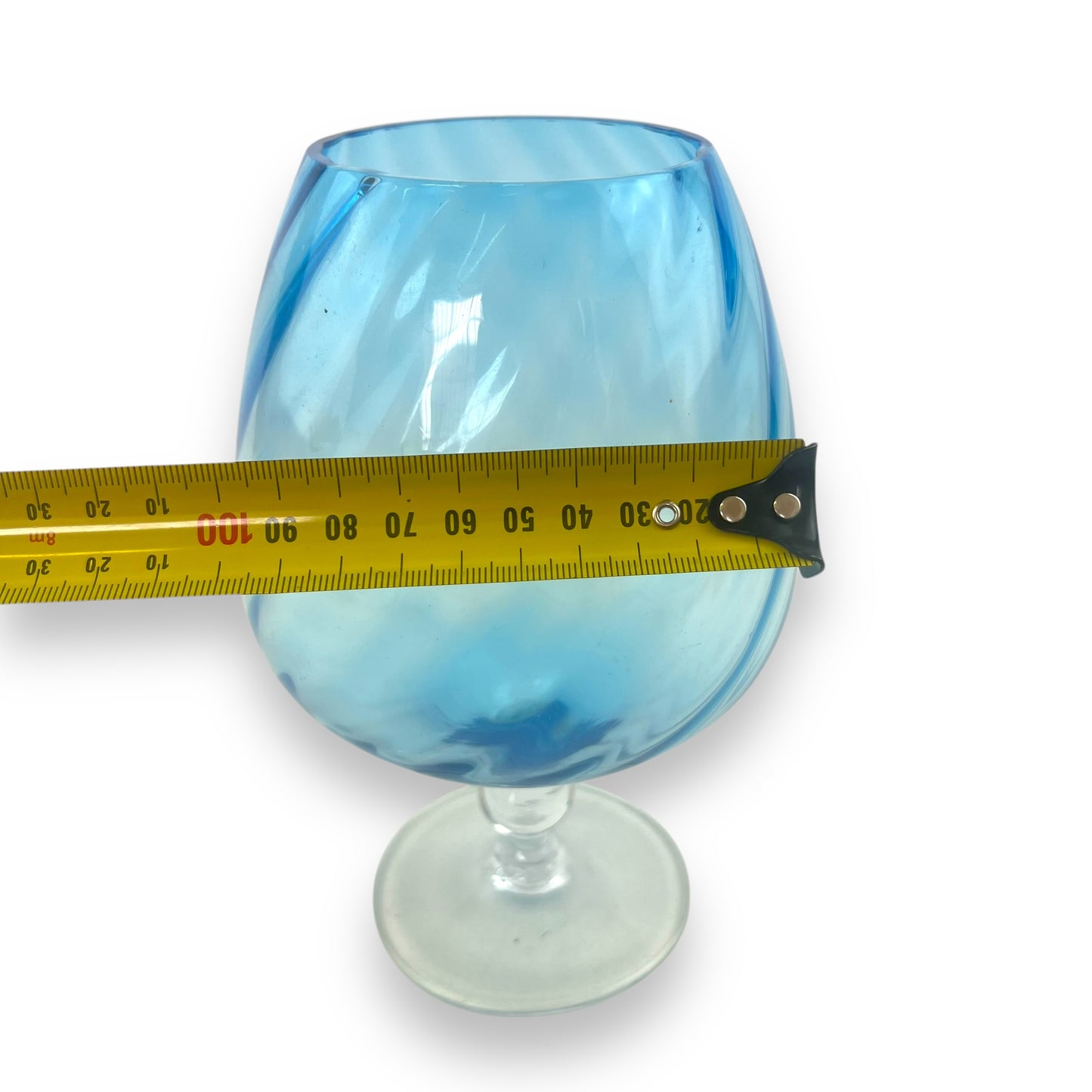 Blue Empoli Glass Brandy Balloon Vase