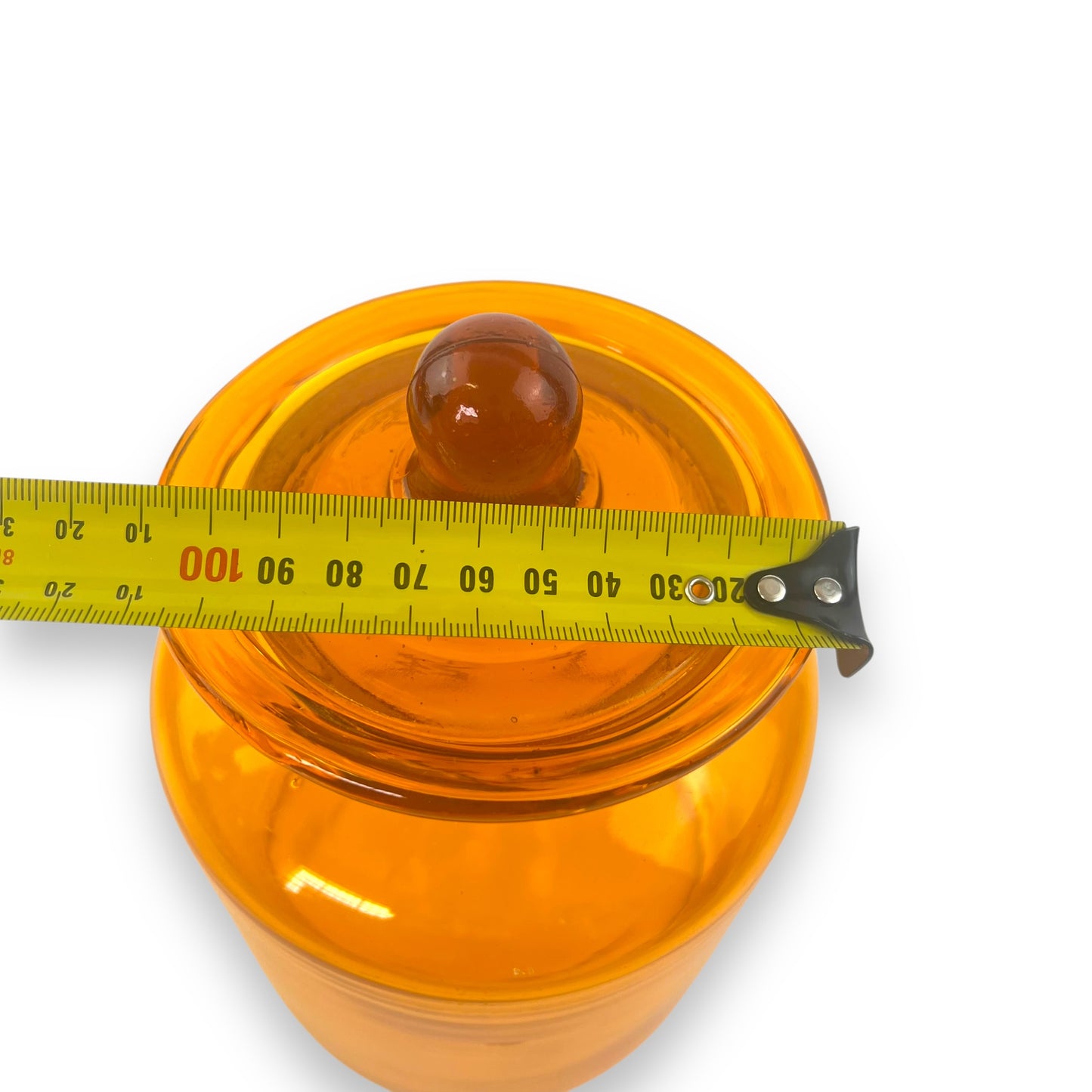 Orange Glass Takahashi Japanese apothecary jar