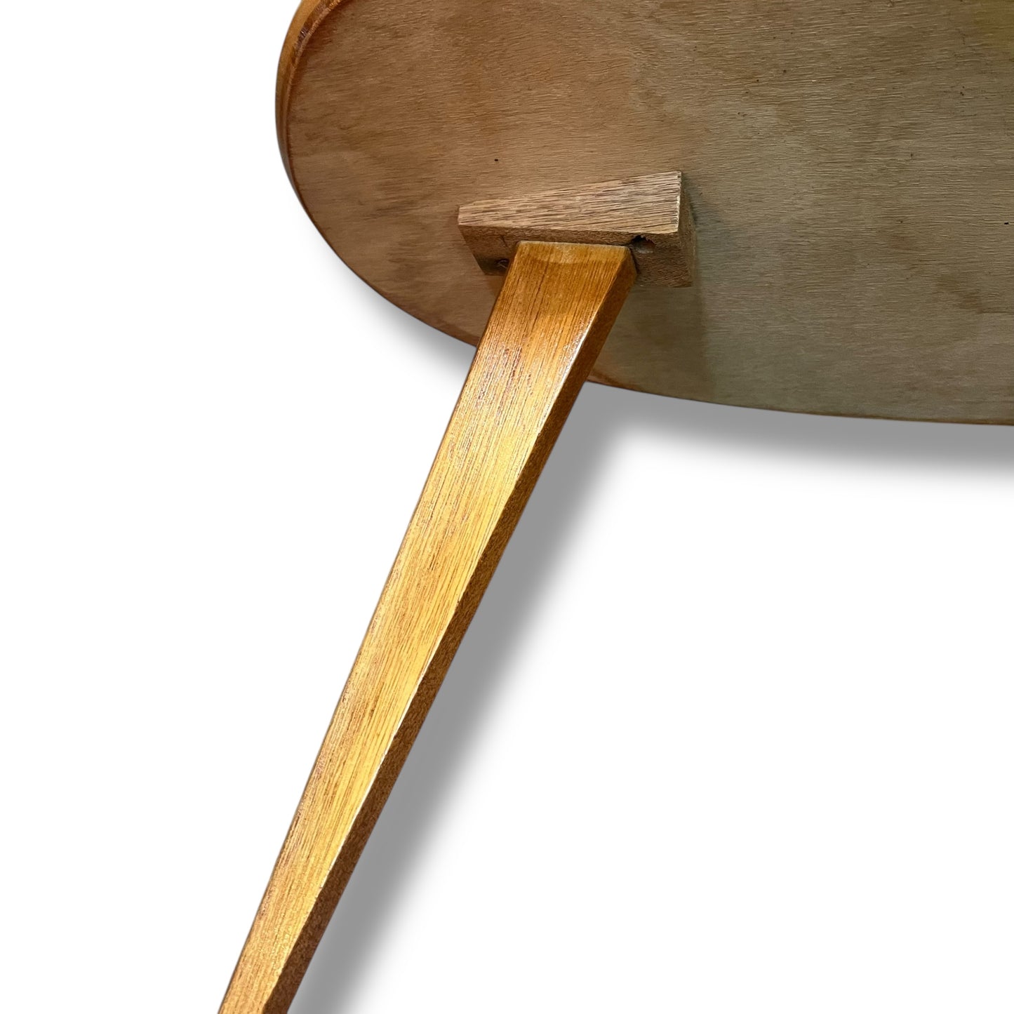 Kidney Shaped Coffee Table with Tapered Legs
