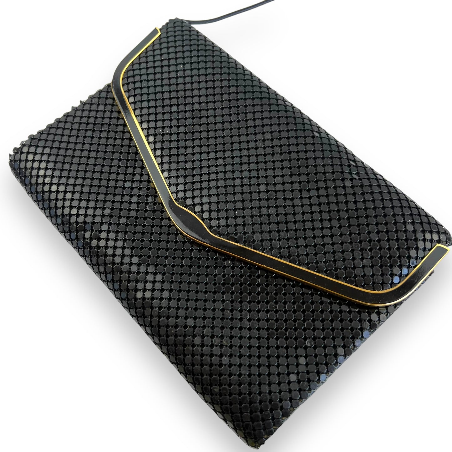 Vintage black & gold mesh purse