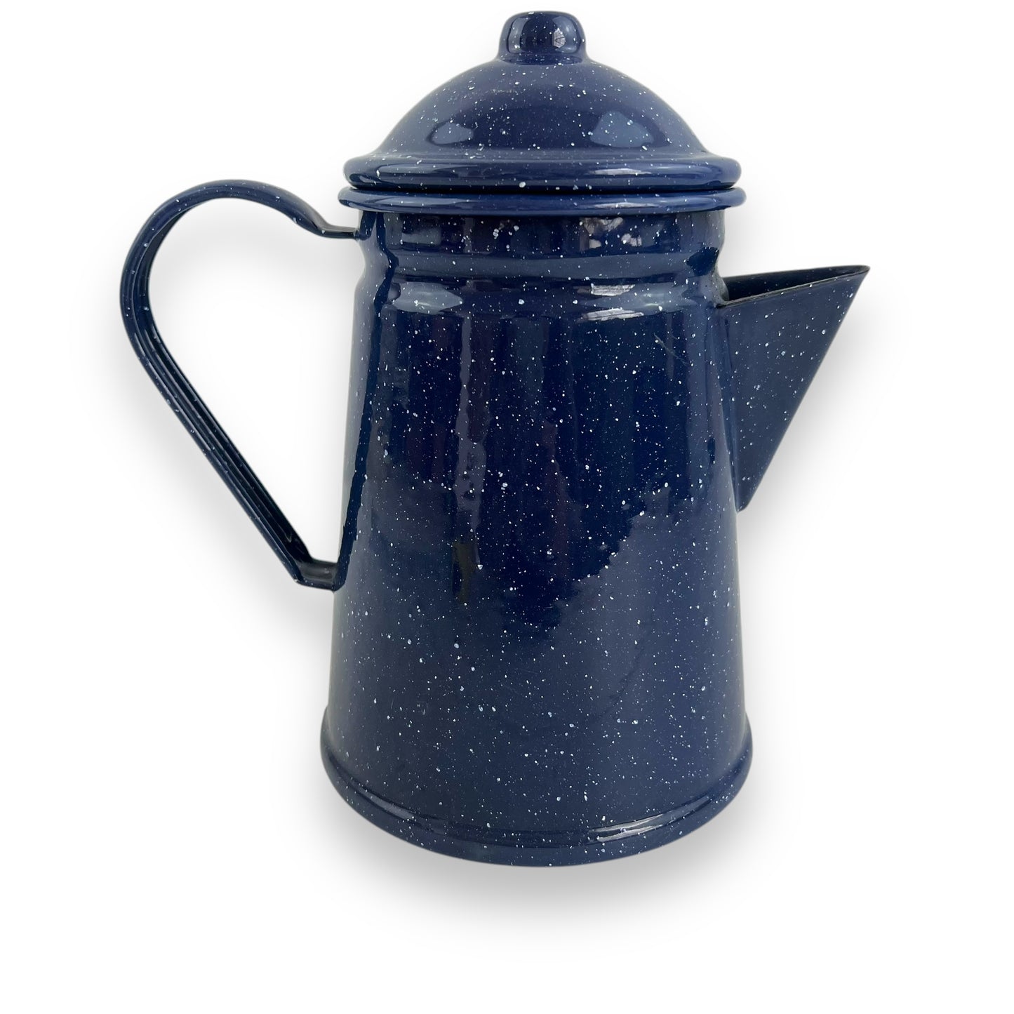 Blue Speckled Enamel Coffee Pot