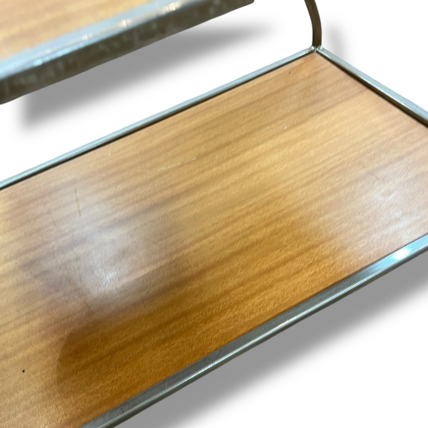 Chrome & Laminate Drinks Trolley with Removable Tray