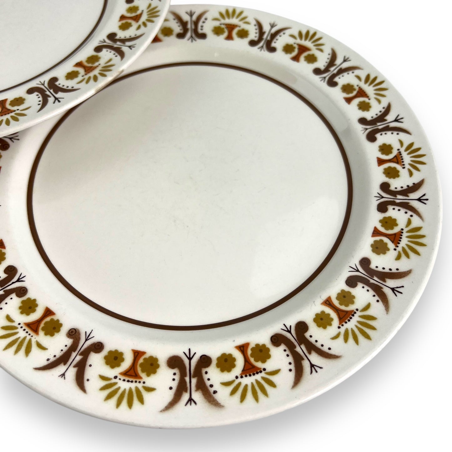 Set of 5 Mikasa Mediterrania Dinner Plates - Rick Rack Pattern - Made in Japan
