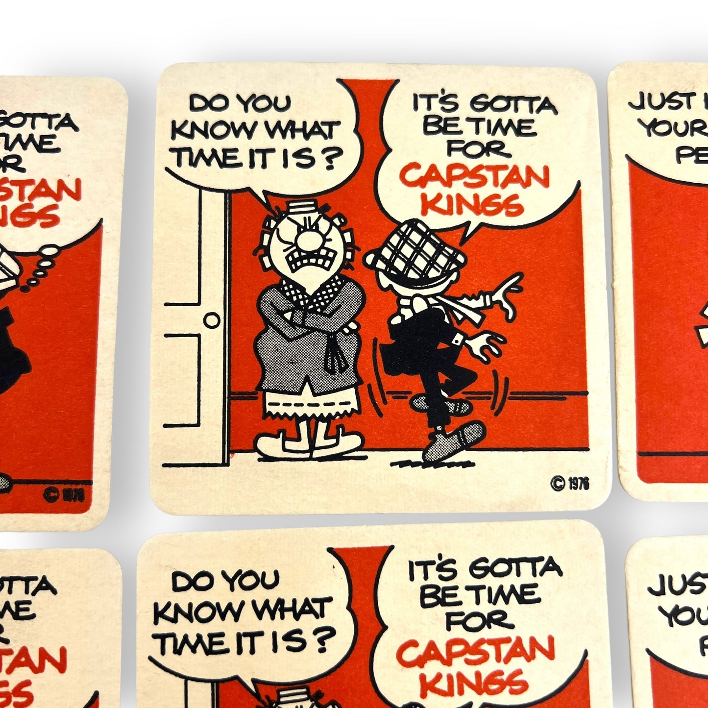 Capstan Kings Andy Capp 1976 Drink Coaster Set of 6