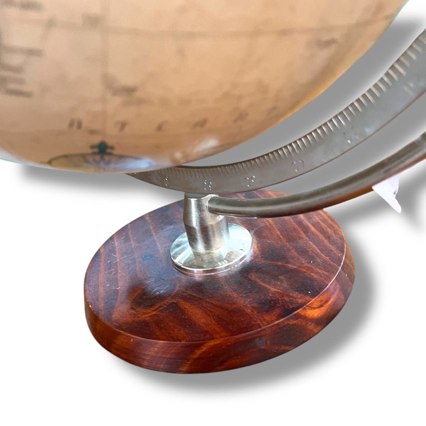 Replogle “World Classic” 12” Vintage Desktop Globe — Wood & Metal Base, Made in USA