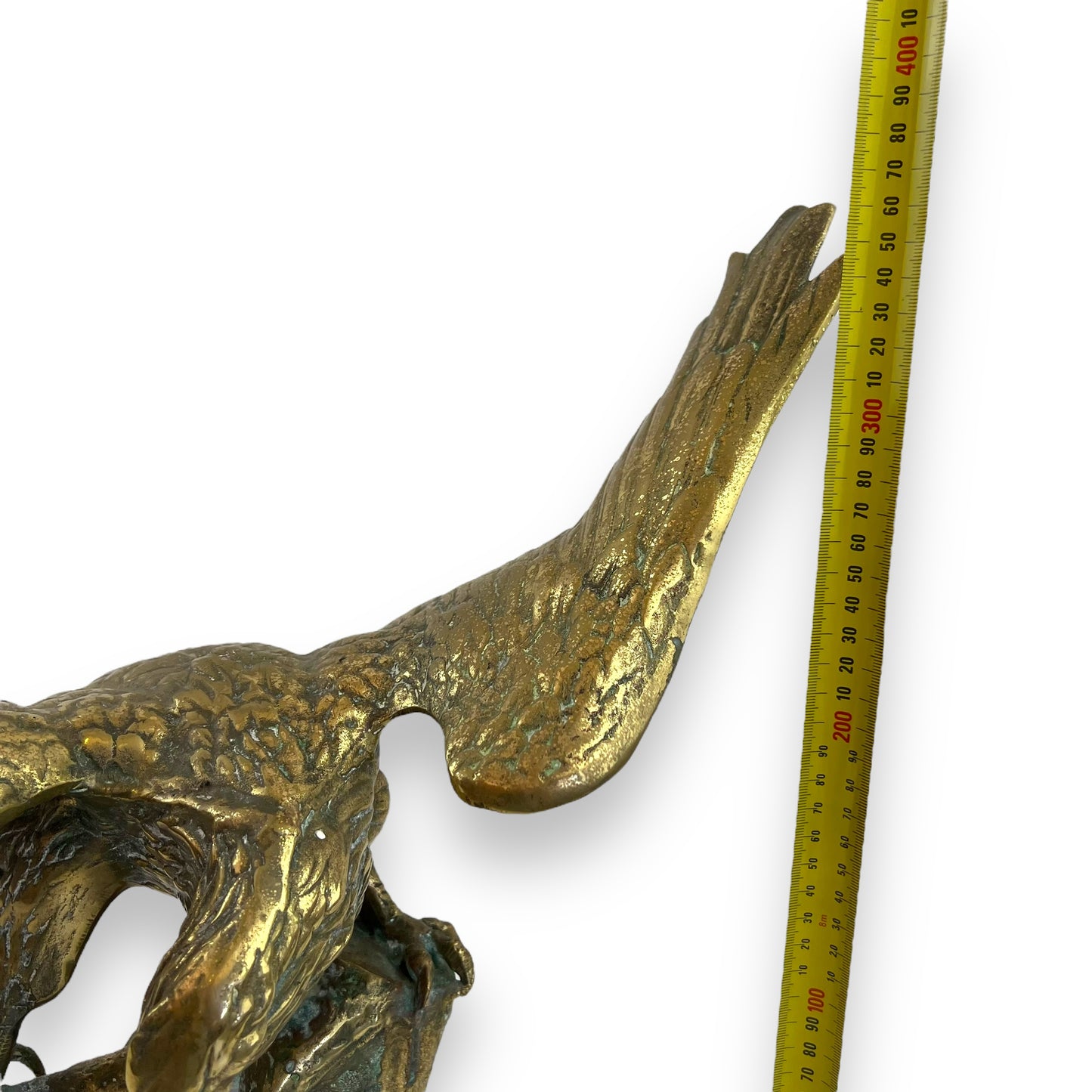 Large brass eagle statue