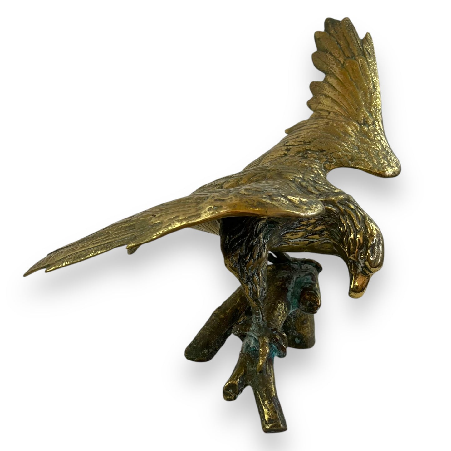 Large brass eagle statue