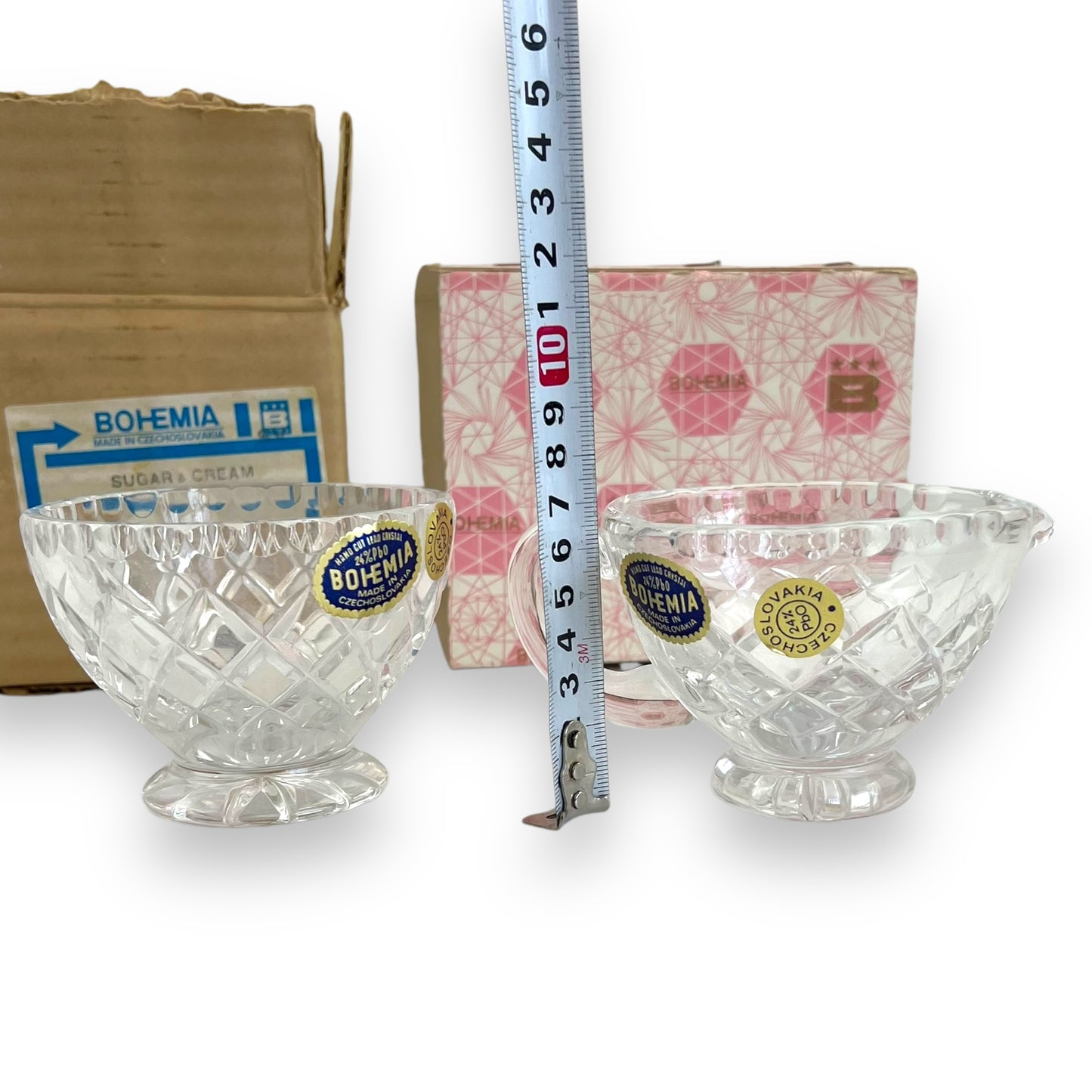 Bohemia Crystal Sugar and Cream Set – Made in Czechoslovakia