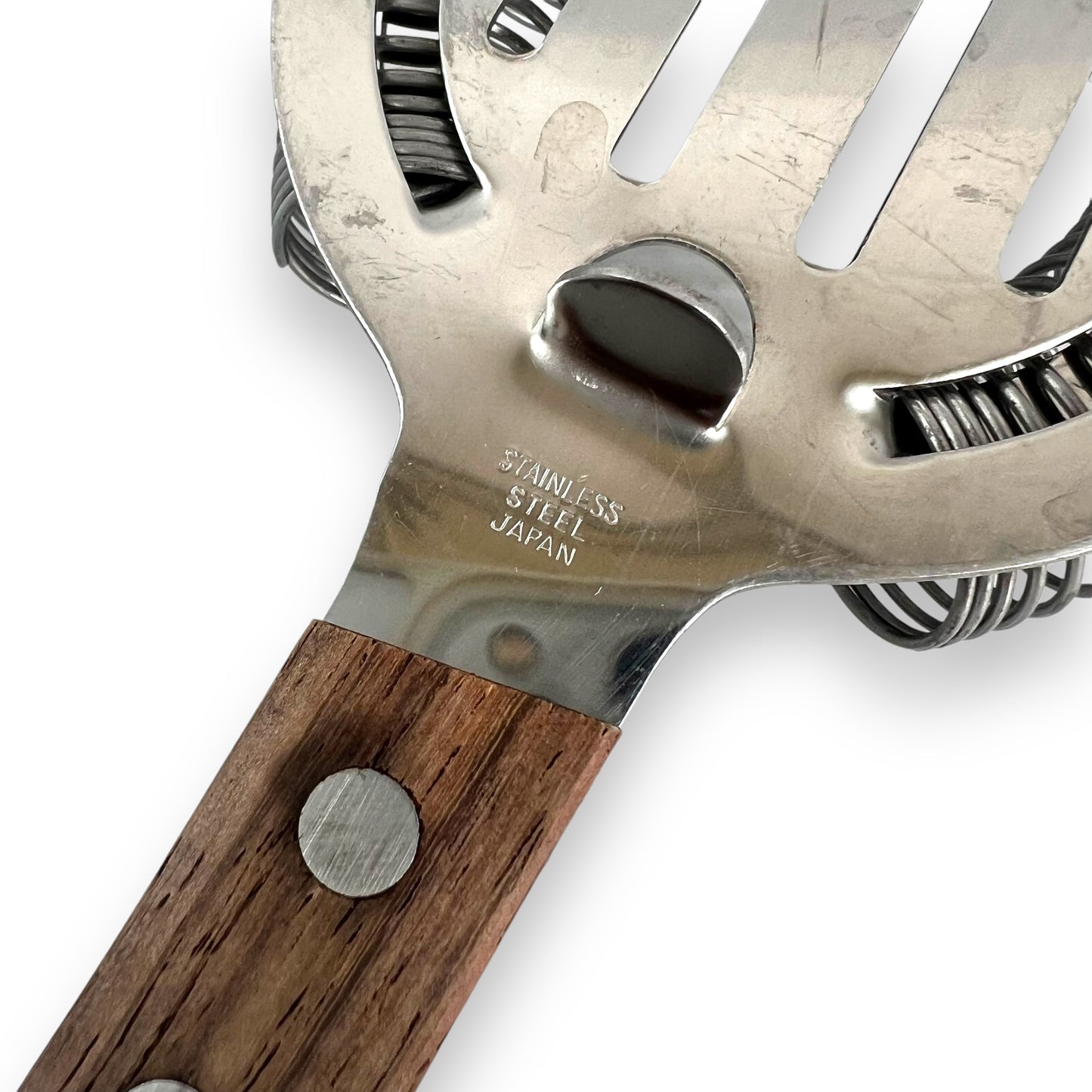 Stainless Steel wood handle cocktail strainer