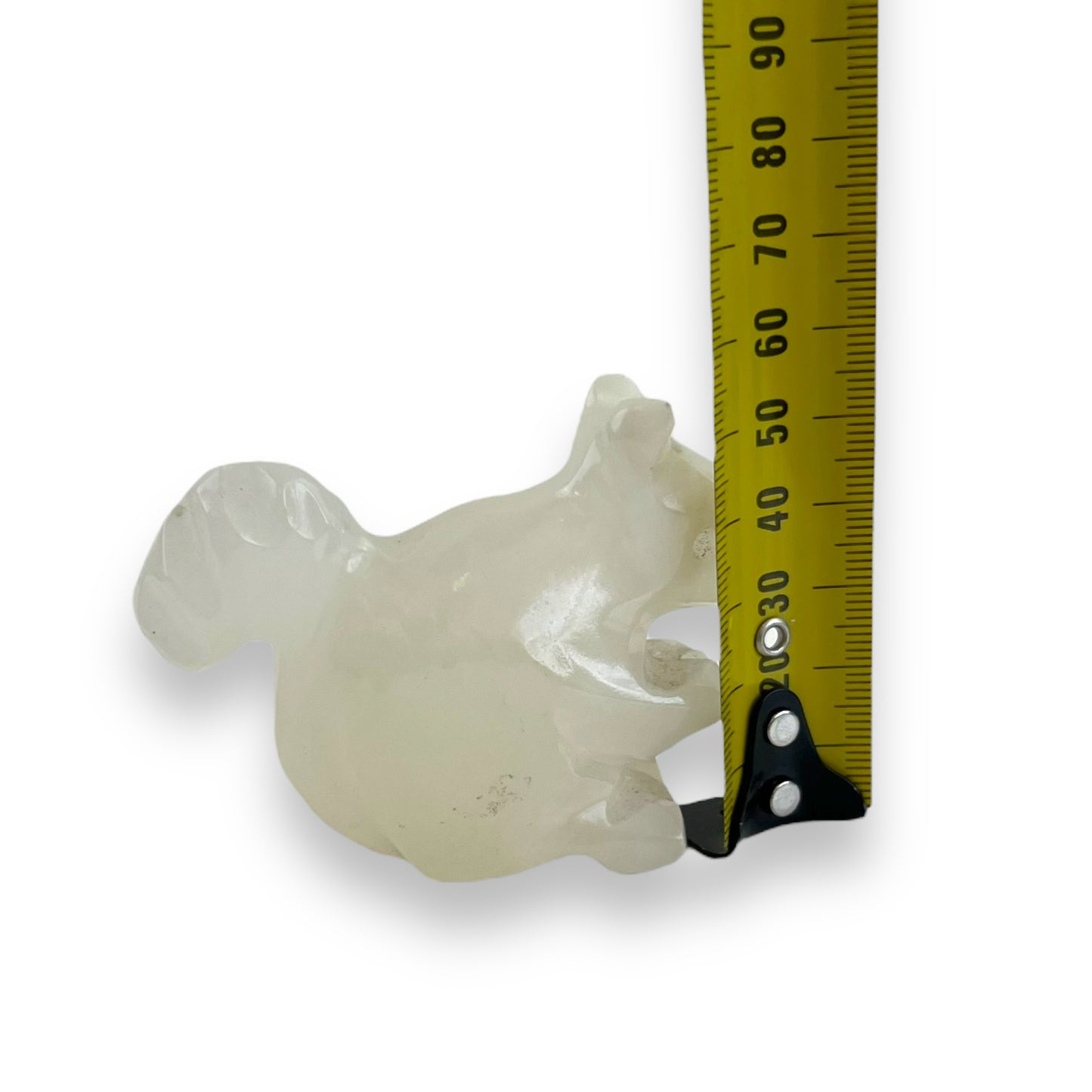 Stone carved squirrel ornament