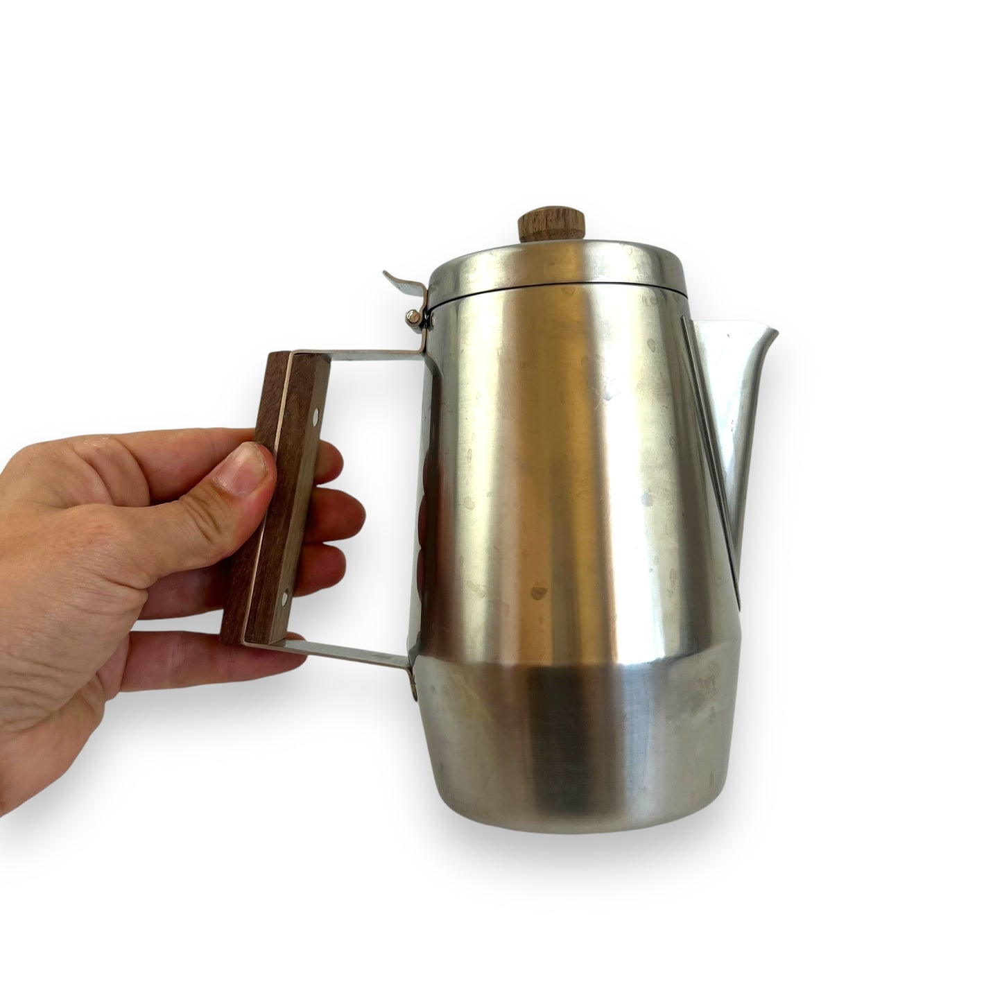 Lucky Wood 18-8 Stainless Steel Teapot – Wooden Handle, Made in Japan