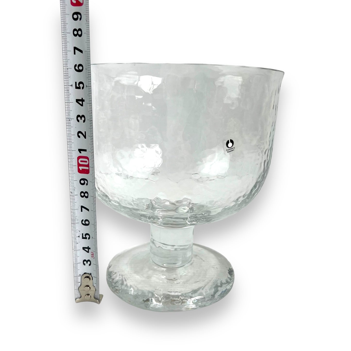 Pukeberg Sweden clear glass vase
