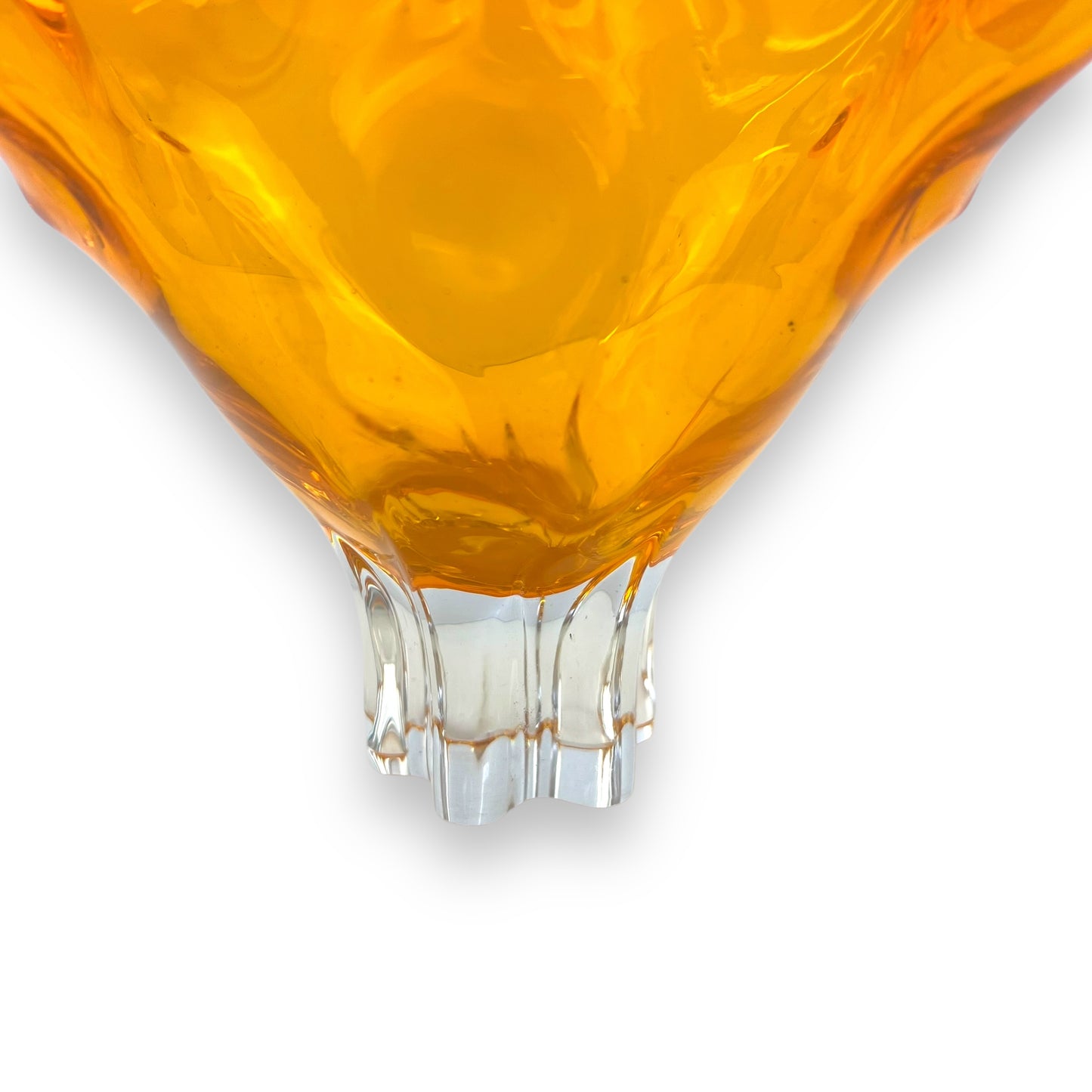 Orange Art Glass Vase