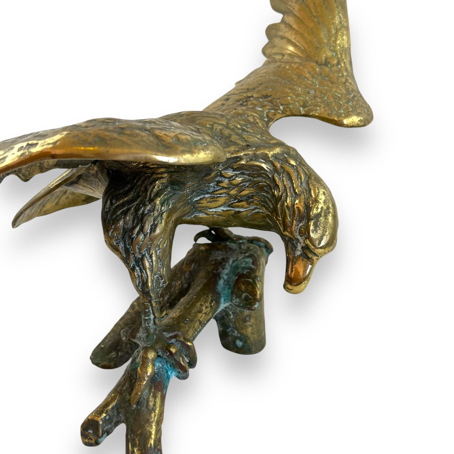 Large brass eagle statue