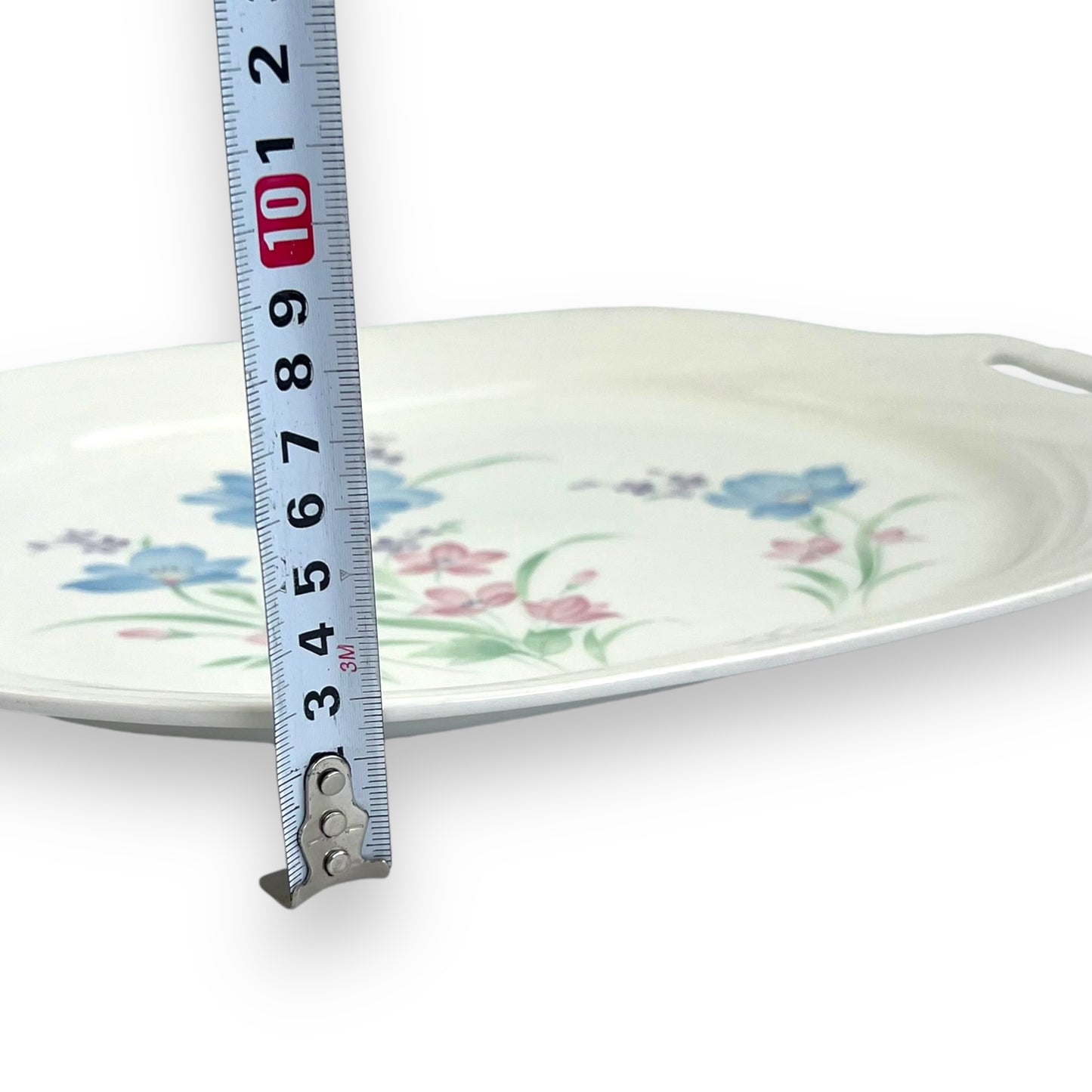 Blue & Pink Flower Serving Platter Plate