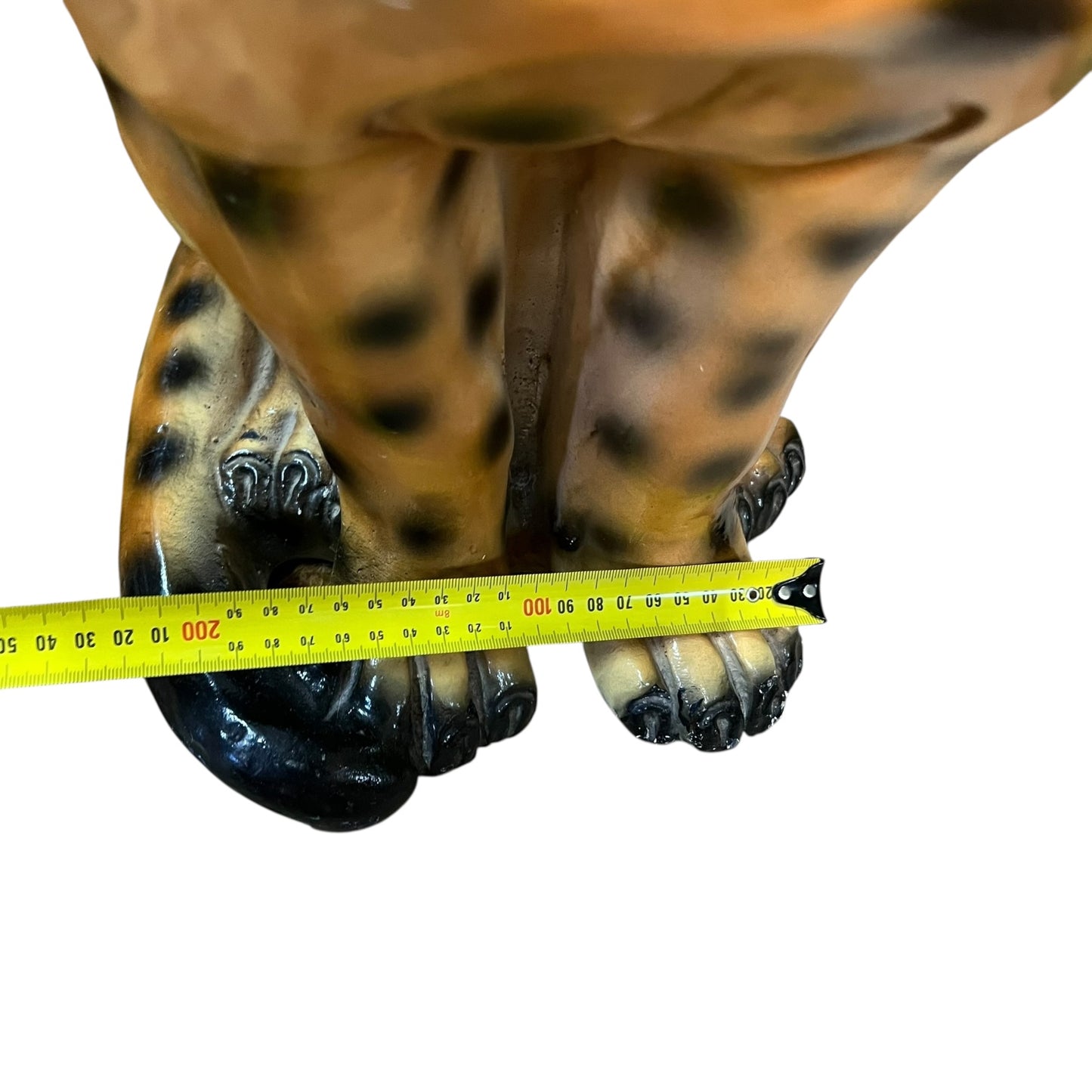 Large Vintage Cheetah Statue – Mid-Century Ceramic Jungle Cat