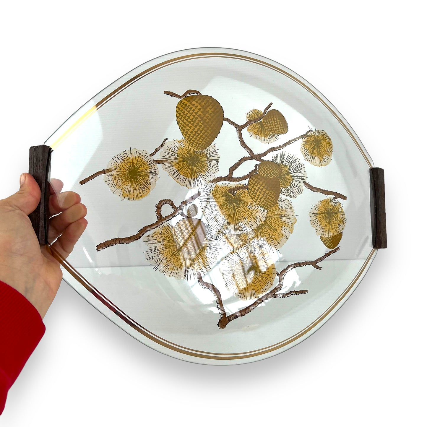 Glass Pine Cone Platter